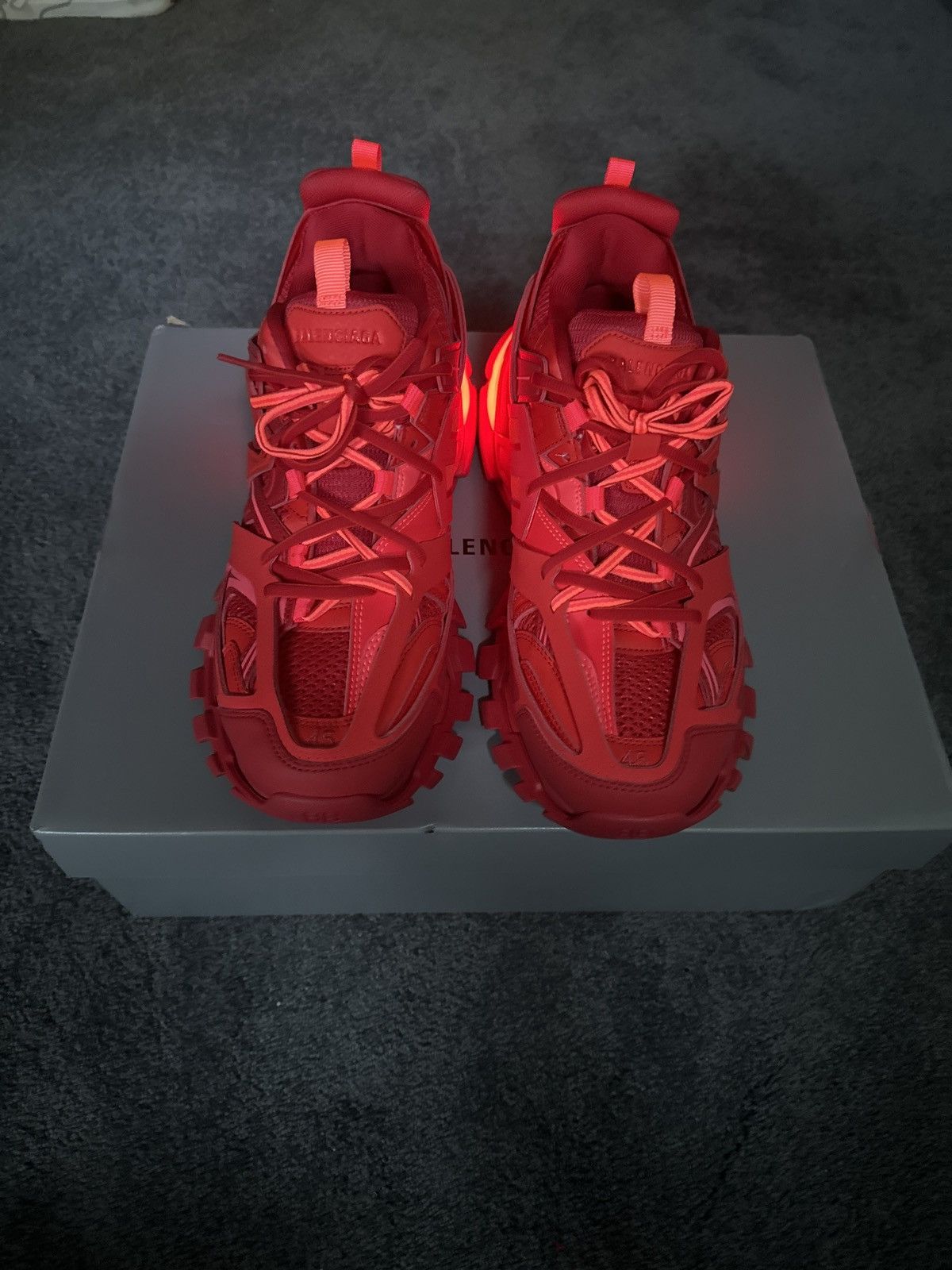Balenciaga Balenciaga Track LED Sneakers in Red | Grailed