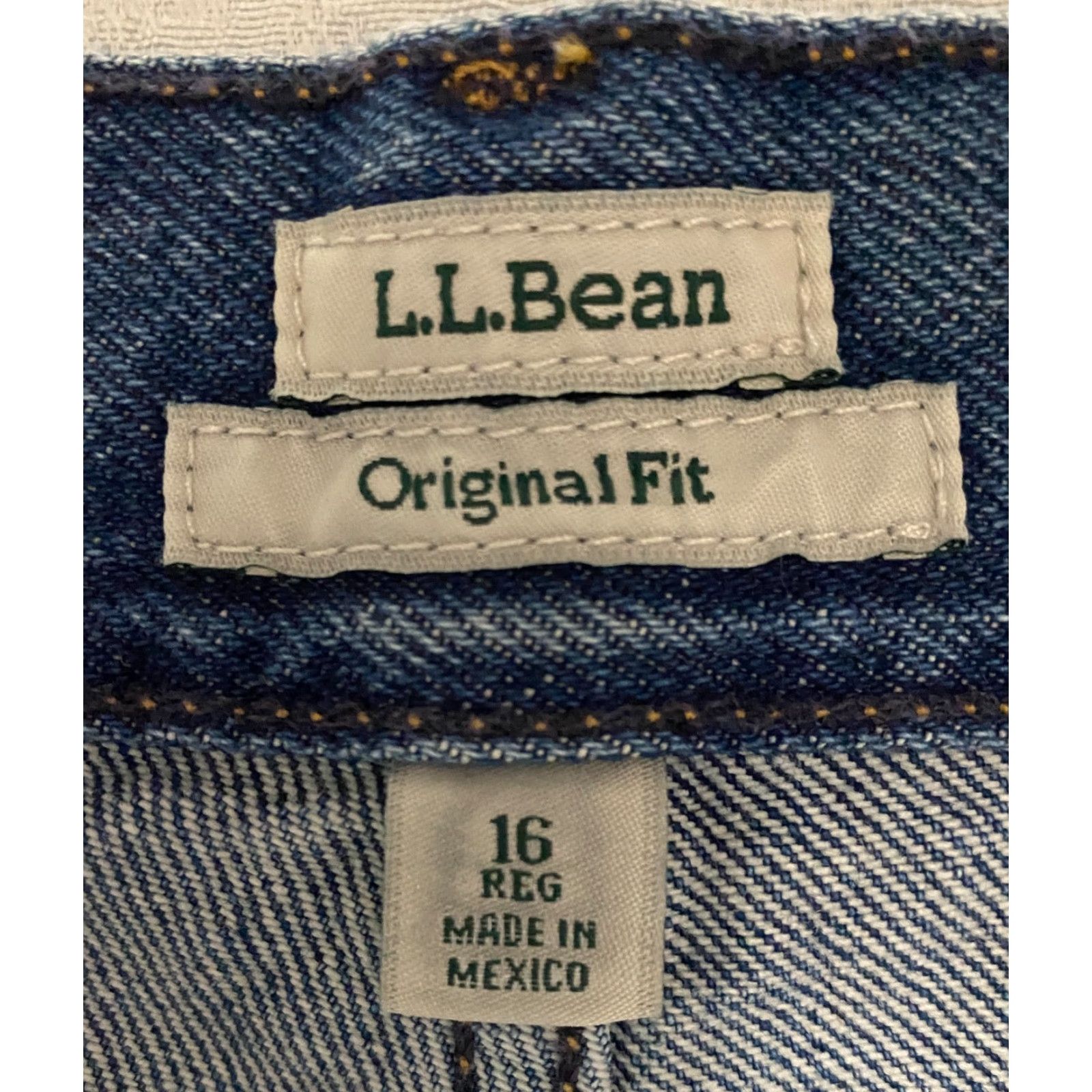Vintage LL Bean Women's Jeans Size 16 Blue Denim Straight Hemmed 34x25 Size 24" / US 00 / IT 34 - 5 Thumbnail