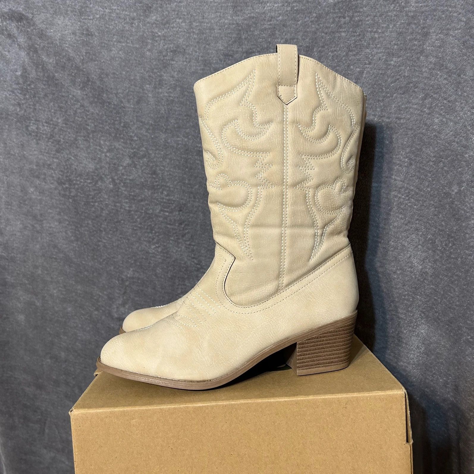Cowboy Equipment Cowboy beige boots classic pattern Size US 11 / IT 41 - 2 Thumbnail