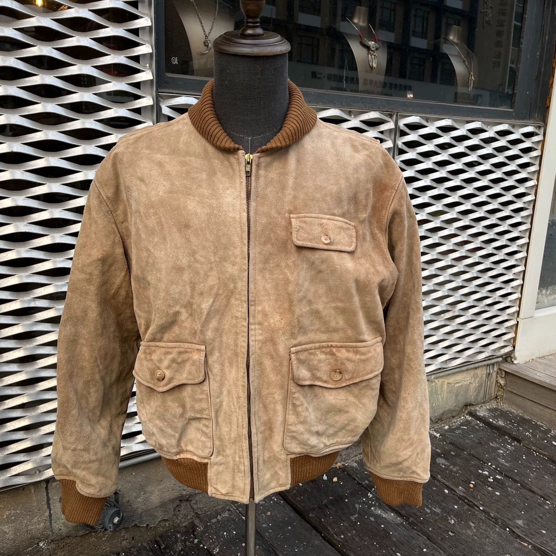 RRL Ralph Lauren rrl double rl suede leather bomber jacket Size US M / EU 48-50 / 2 - 1 Thumbnail