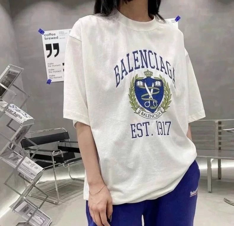 Balenciaga Balenciaga White ears of wheat crown printed short sleeves Size US XS / EU 42 / 0 - 9 Thumbnail