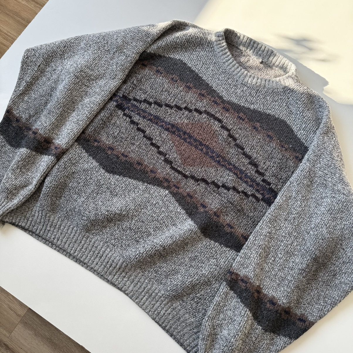 Vintage Vintage Boxy Coloured Geomatric Sweater Boxy Cottage Size US XL / EU 56 / 4 - 7 Thumbnail