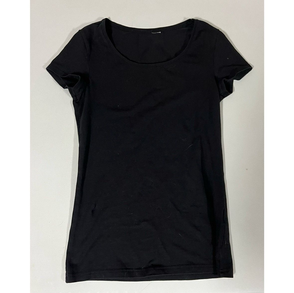 Japanese Brand Black Solid Short Sleeve T-Shirt Top Blouse Tee Size S (6) 🖤 Size S / US 4 / IT 40 - 1 Thumbnail
