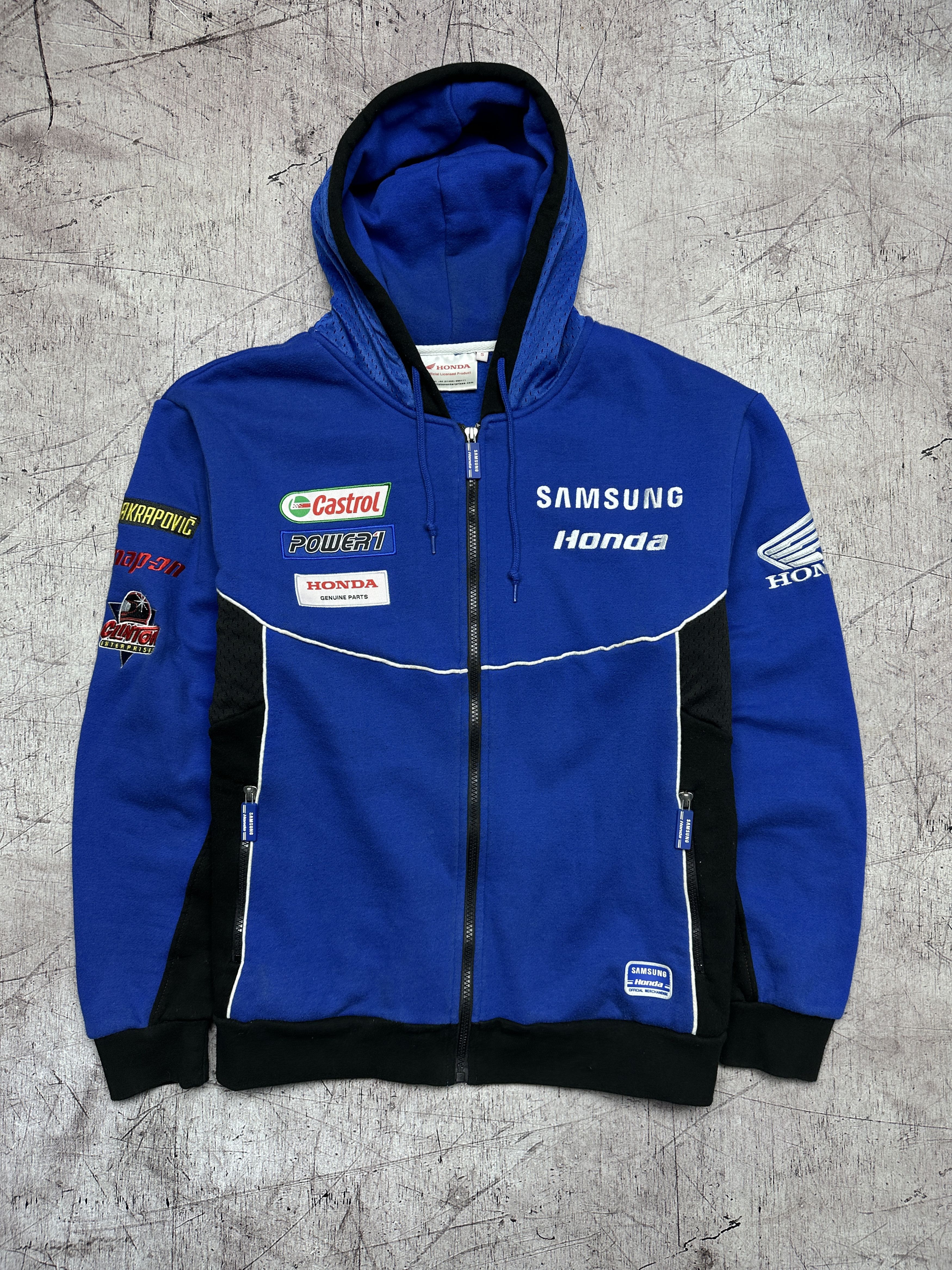 Honda Racing Team Vintage Mens Zip Hoodie