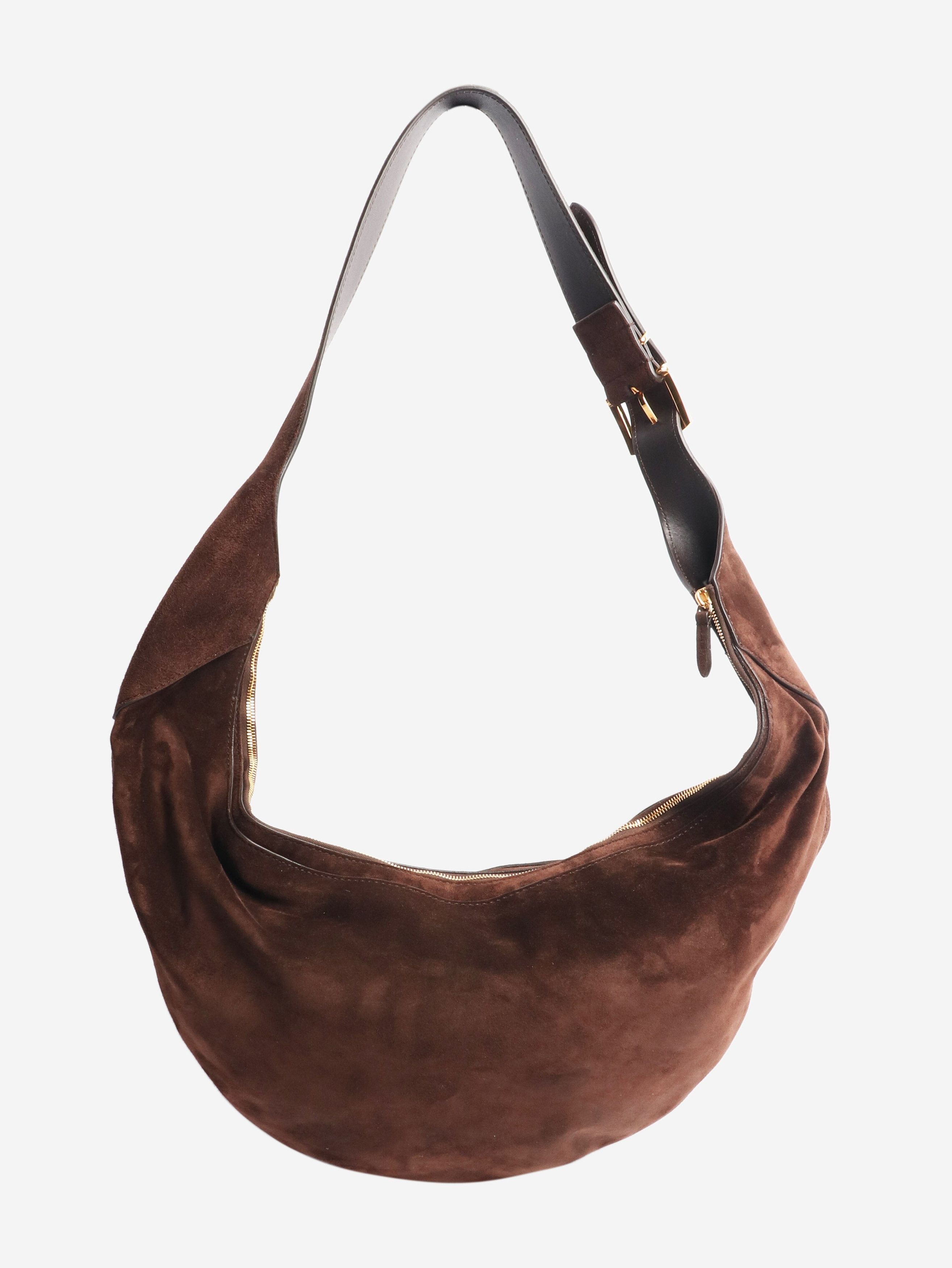 KHAITE Brown suede shoulder bag Size ONE SIZE - 1 Thumbnail