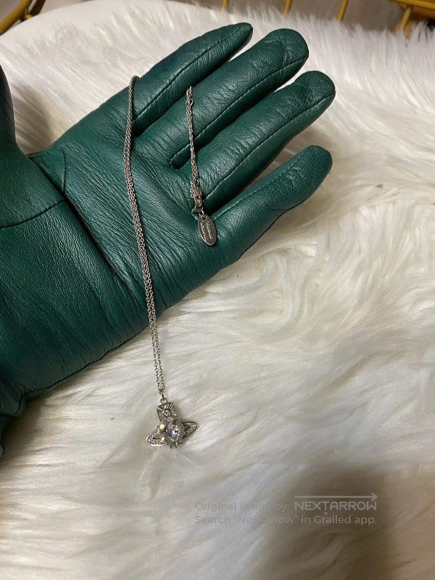 Vivienne Westwood Vivienne Westwood Silver Heart Saturn Necklace. Size ONE SIZE - 4 Thumbnail
