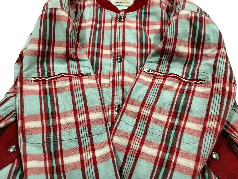 PERSON'S Vintage 90s Person's For Men Red Tartan Jacket Snap Button Size US L / EU 52-54 / 3 - 11 Thumbnail