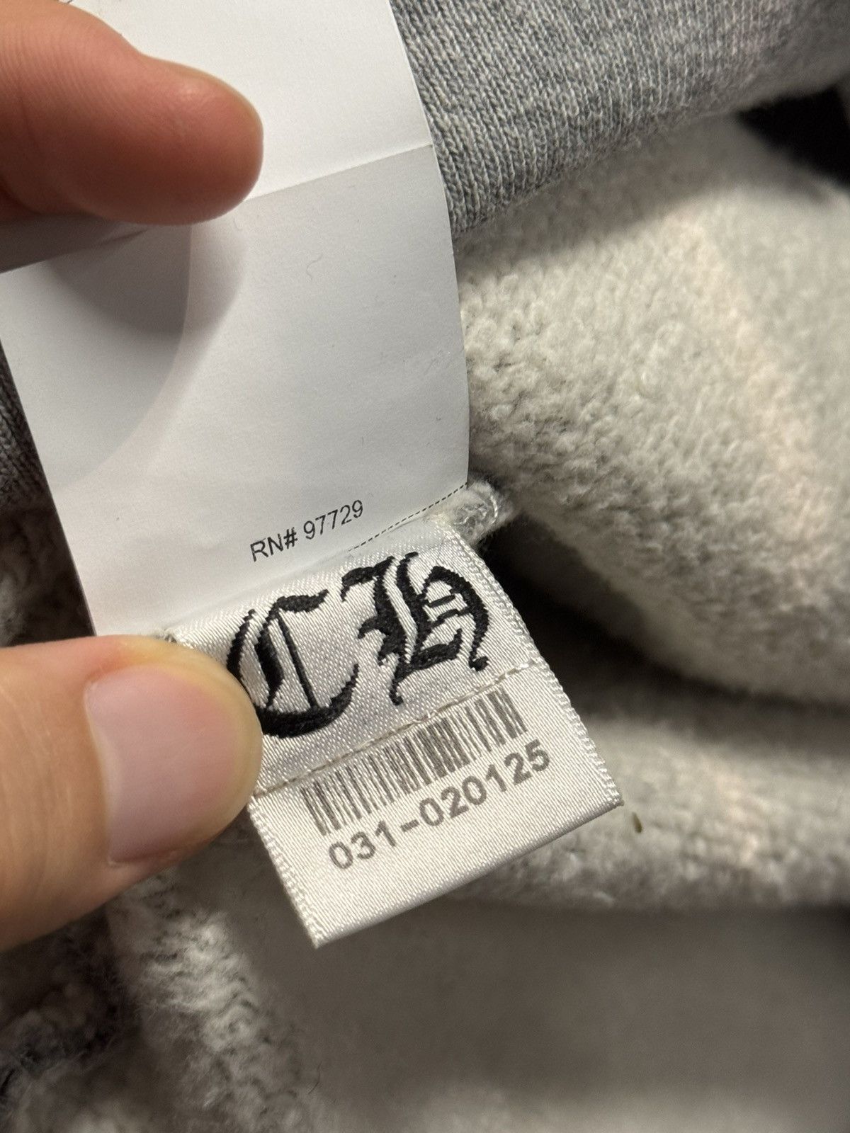 Chrome Hearts Chrome Hearts Grey Cross patch Hoodie with silver studs Size L / US 10 / IT 46 - 11 Thumbnail