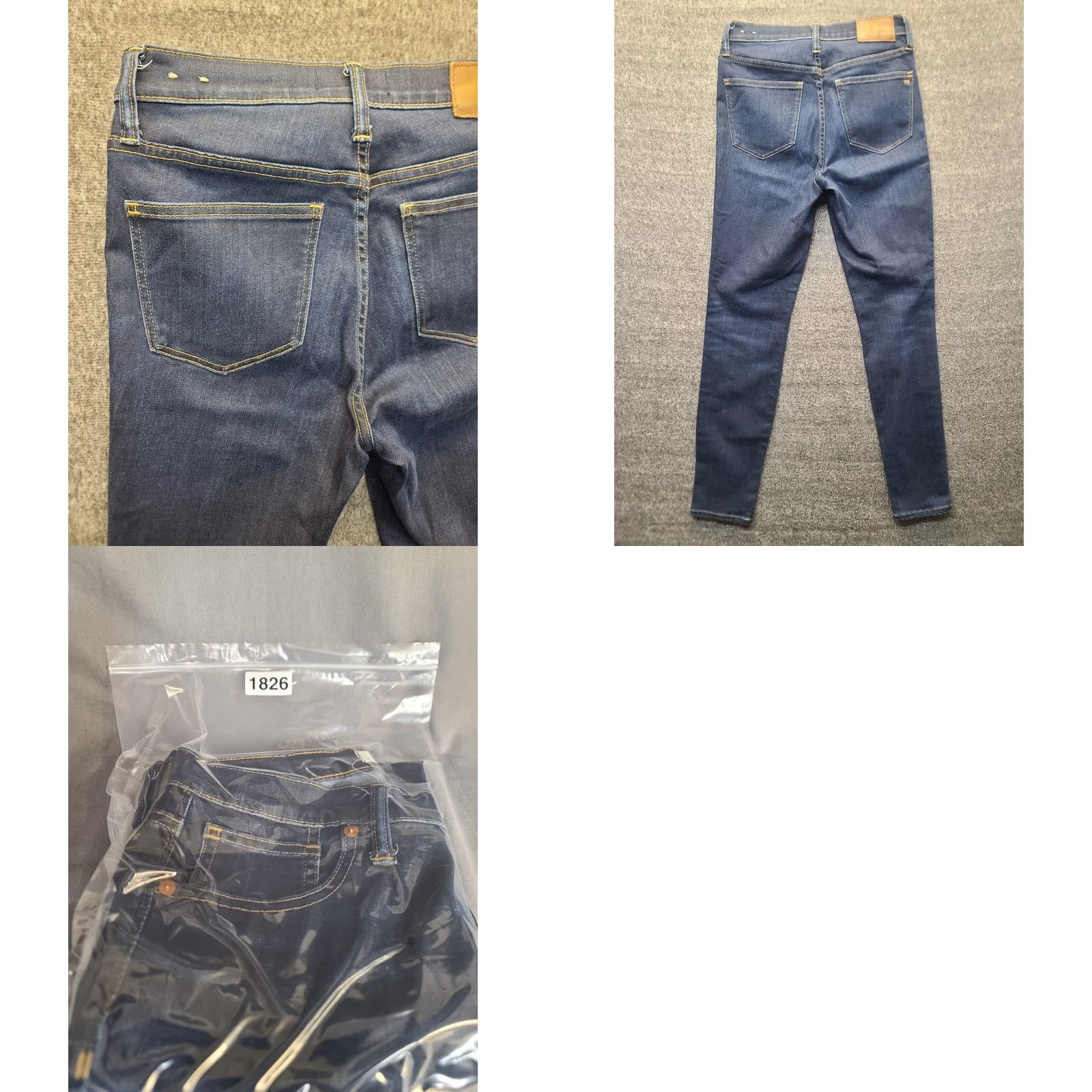 Madewell Madewell Jeans Womens 27x28 High Rise Skinny Ankle Distressed Comfort Stretch Denim Blue 5-Pocket Regular Rise Womens Jeans Size 27" / US 4 / IT 40 - 9 Thumbnail