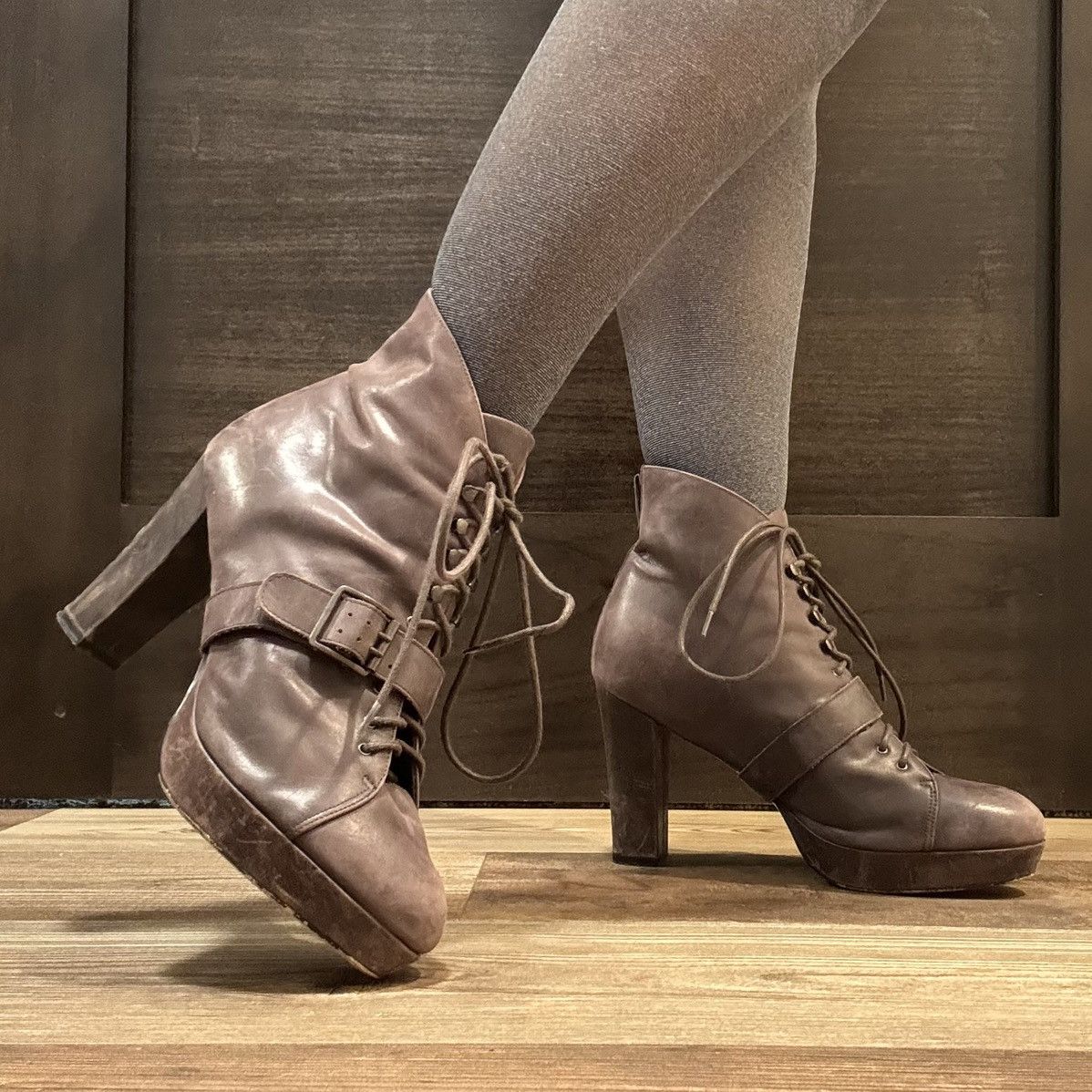 Seychelles SEYCHELLES Brown Leather Under Construction Ankle Boots Size US 10 / IT 40 - 2 Thumbnail