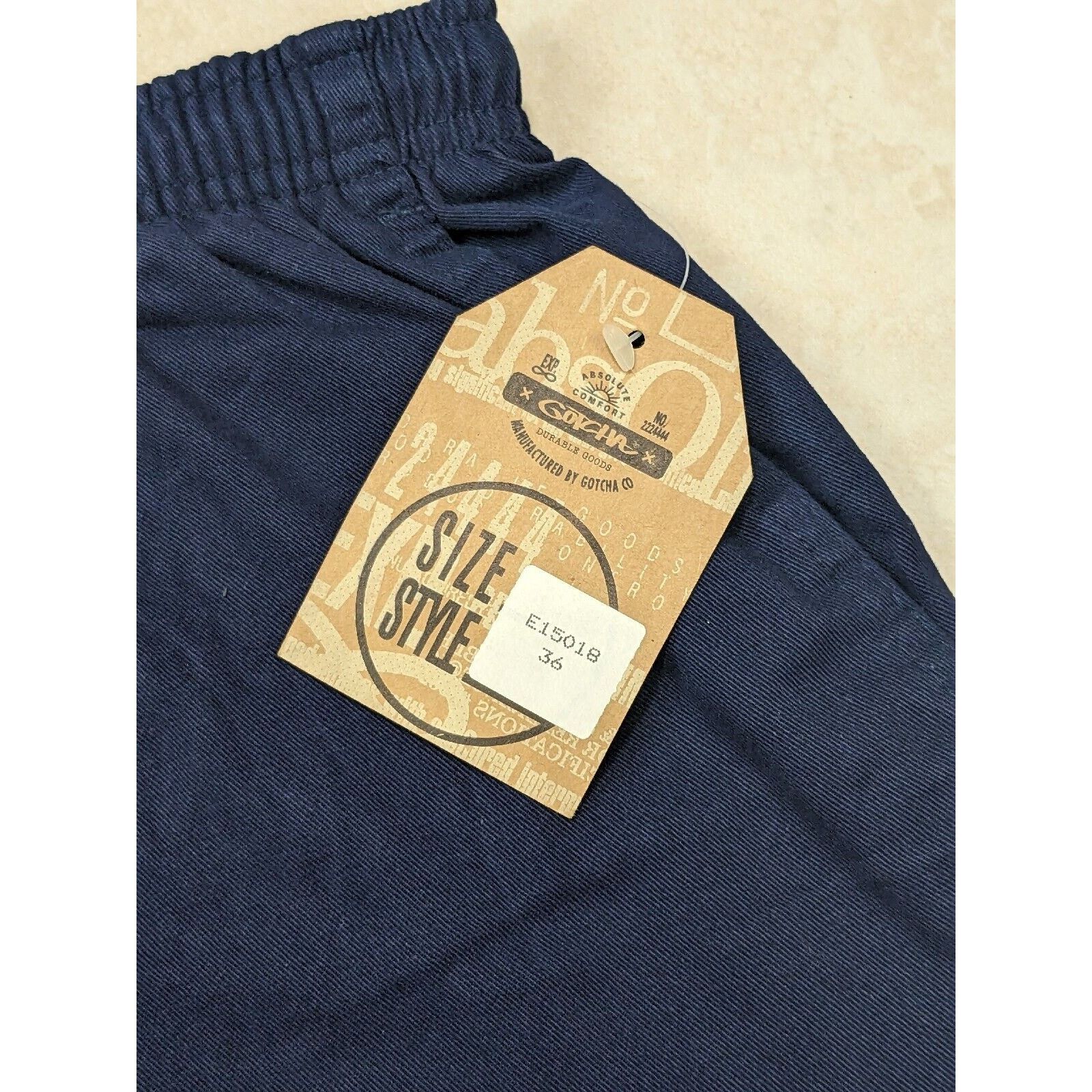 Gotcha NWT Vtg Gotcha Shorts Cotton Elastic Surf Skate Navy Blue Size US 36 / EU 52 - 2 Thumbnail