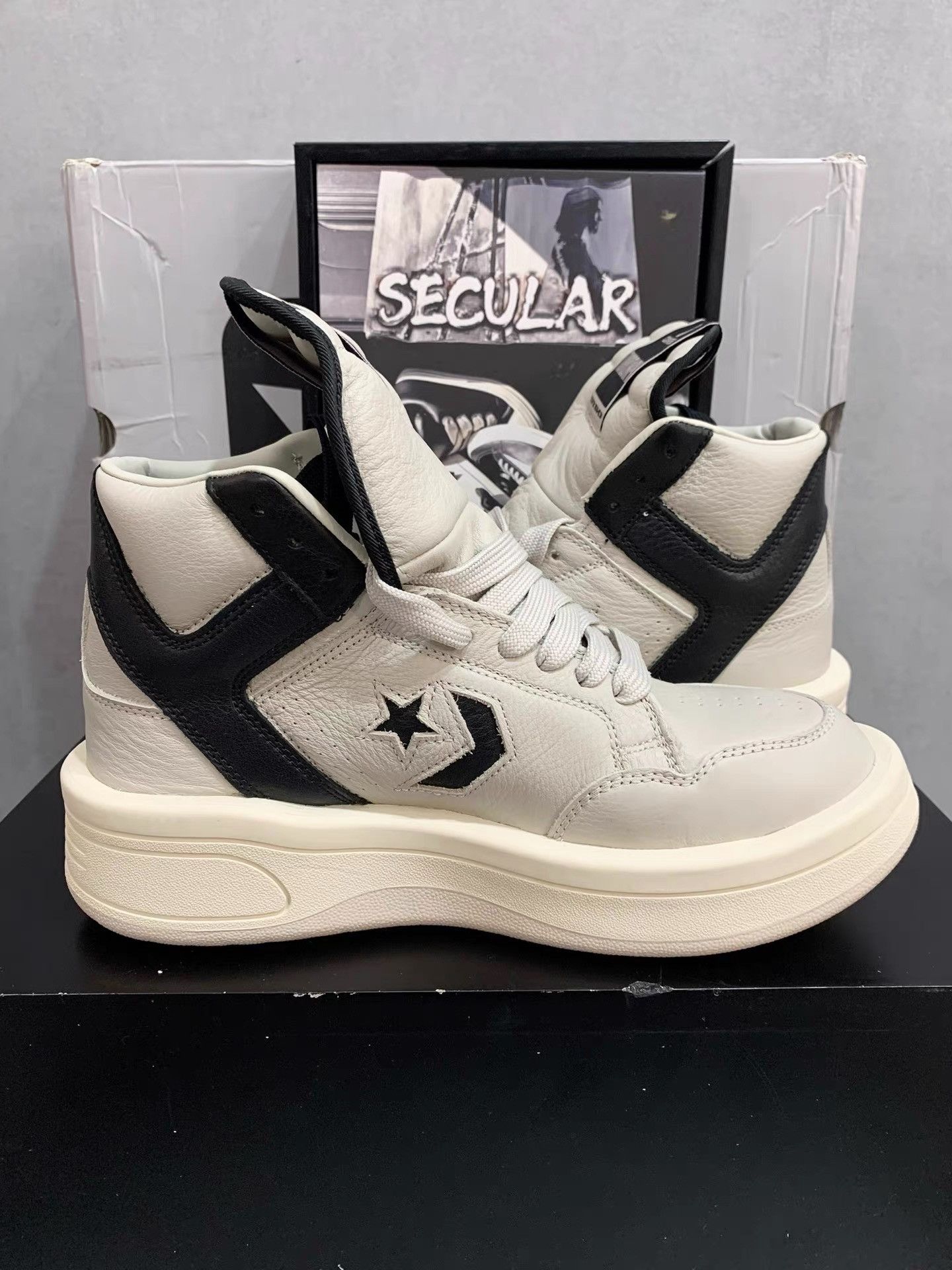 Rick Owens Rick Owens x Converse TURBOWPN Panda Reverse K34 Size US 5.5 / EU 38 - 4 Thumbnail