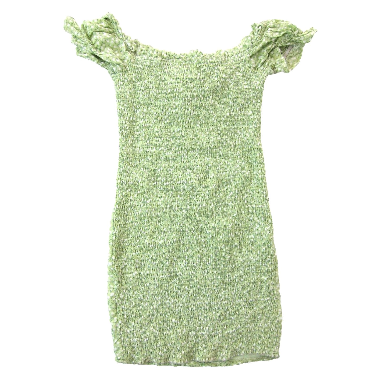 PRINCESS POLLY Princess Polly Green White Floral Cap Sleeve Sheath Dress 2 Women XS Rayon Cotton Stretch Floral Pattern 2/XS Size XS / US 0-2 / IT 36-38 - 2 Thumbnail