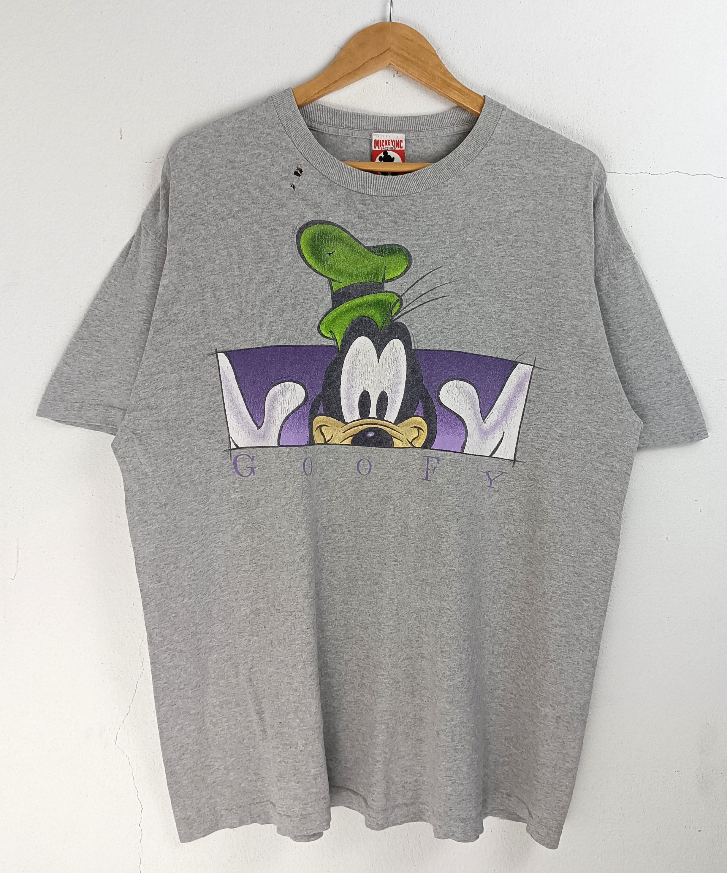 Cartoon Network THRASHED FADED VINTAGE 90'S GOOFY TEE mickey duck pooh Size US L / EU 52-54 / 3 - 3 Thumbnail