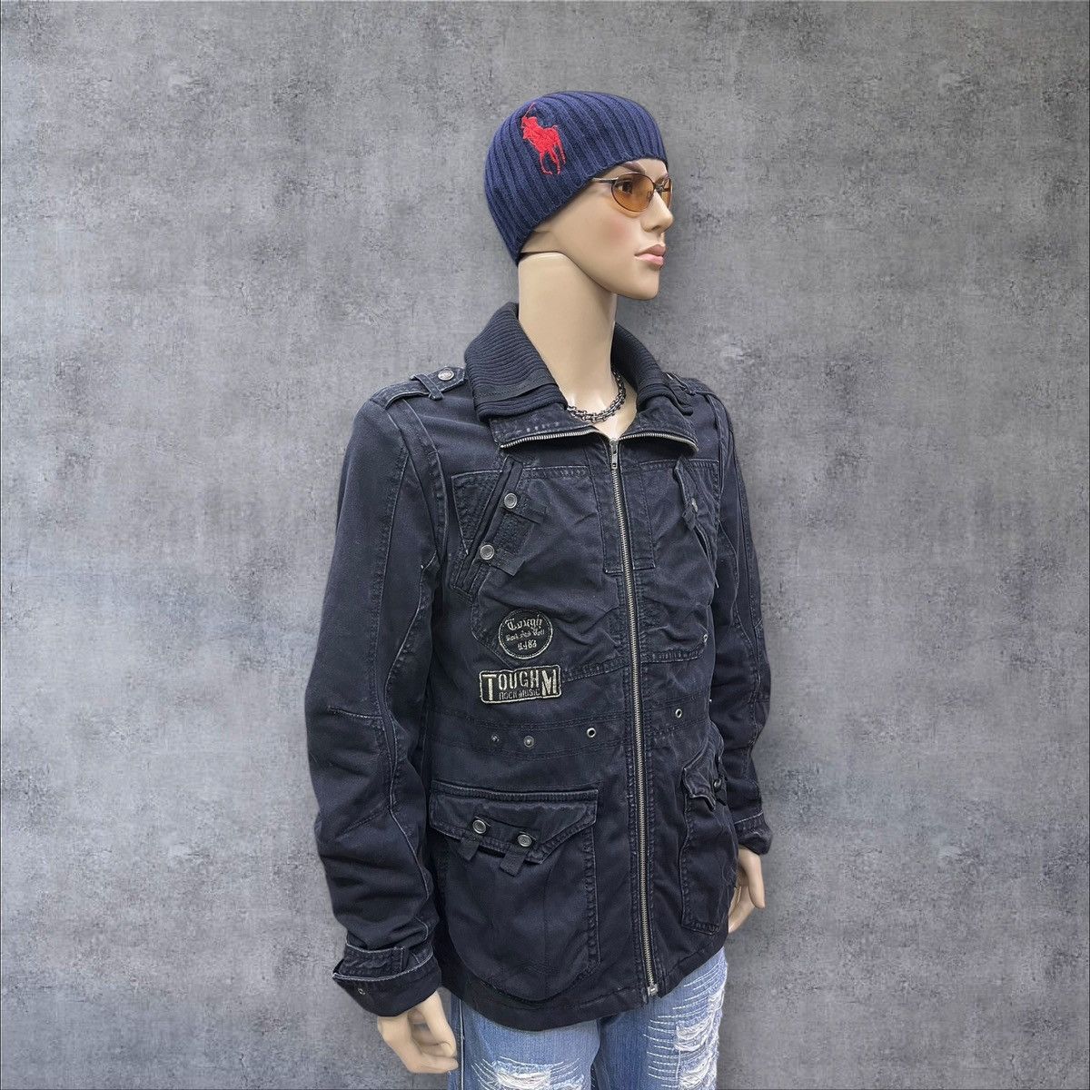 Polo Ralph Lauren 🔥Vintage 90’s Polo Ralph Lauren Big Red Pony Navy Beanie Size ONE SIZE - 4 Thumbnail