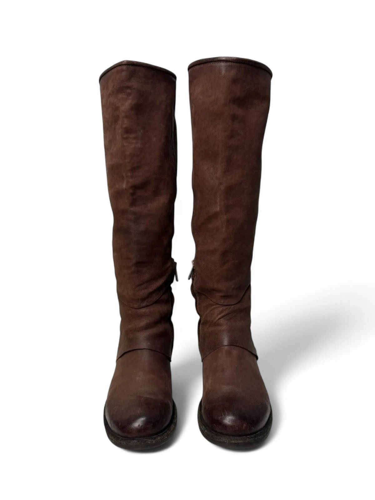 A.S.98 A.S.98 Red Leather Tall Boots Italy Avantgarde Style Size US 9 / IT 39 - 3 Thumbnail