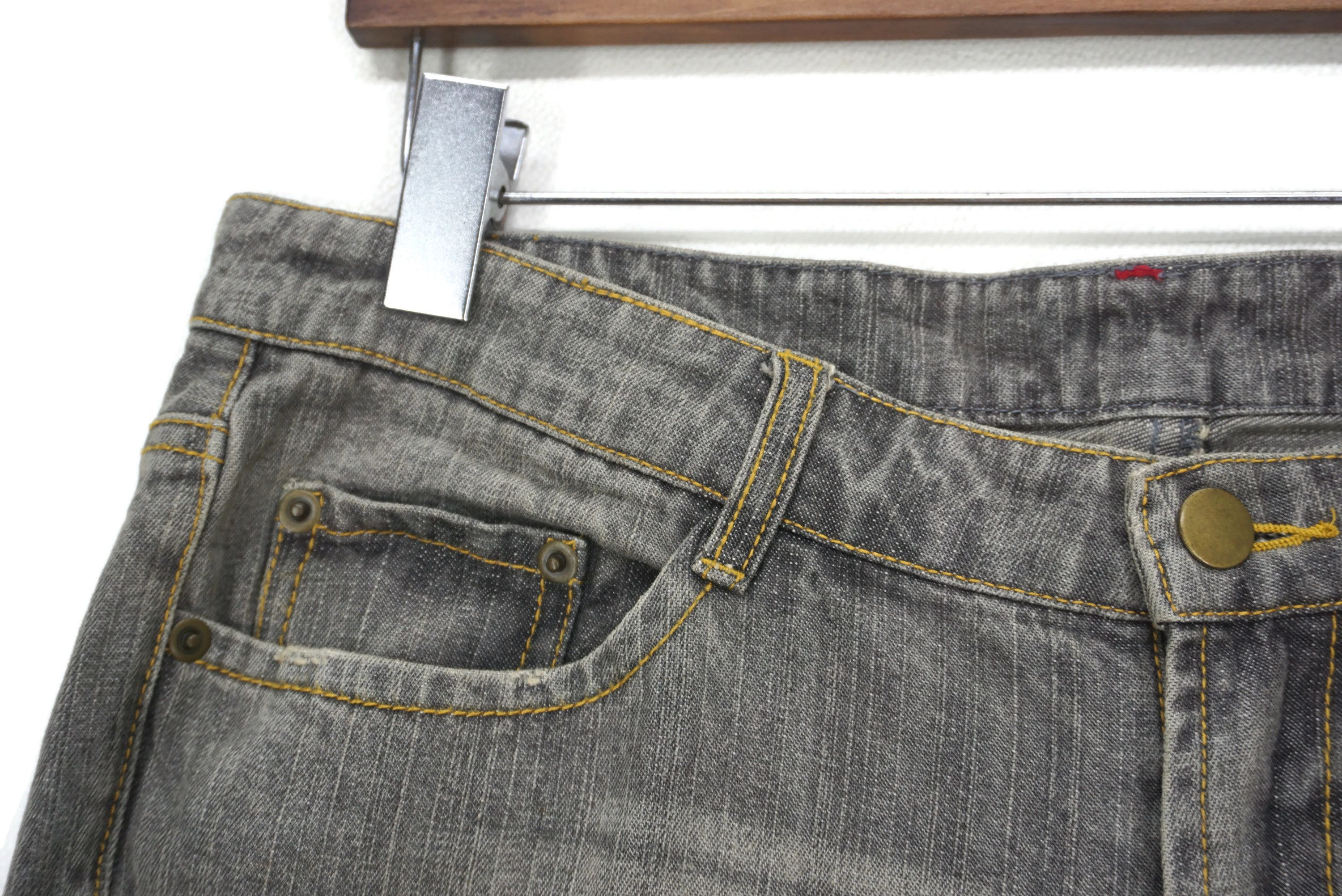 Japanese Brand Kawai Okada Jeans fit W33xL30 Low Rise Sashiko Boro Denim Size US 32 / EU 48 - 4 Thumbnail