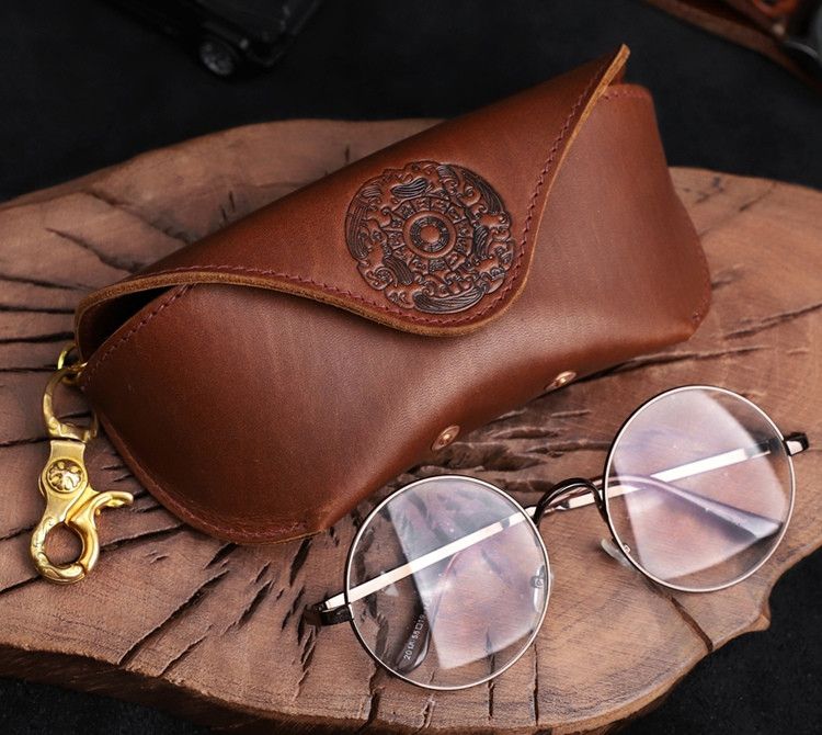 Leather Handmade Sunglasses Pouch Bag Size ONE SIZE - 1 Thumbnail