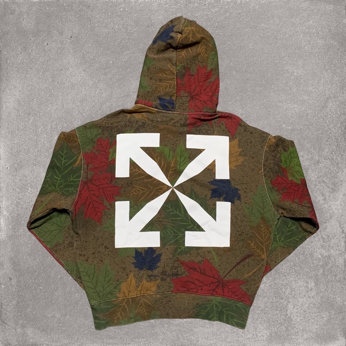 Off-White Off White Small Leaf Arrows Green Camo Hoodie Virgil Abloh Size US S / EU 44-46 / 1 - 1 Thumbnail
