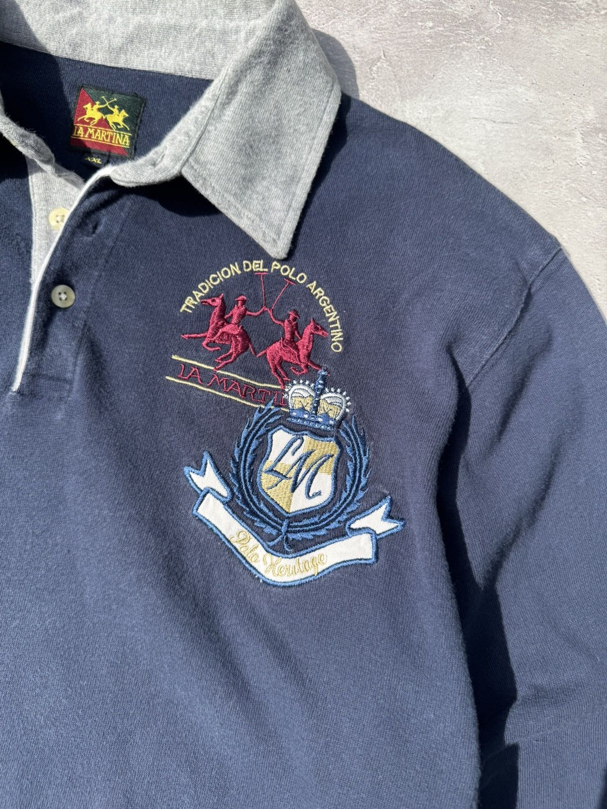 La Martina Vintage La Martina Polo Raph Lauren Style Rugby Long Sleeve Size US XXL / EU 58 / 5 - 6 Thumbnail
