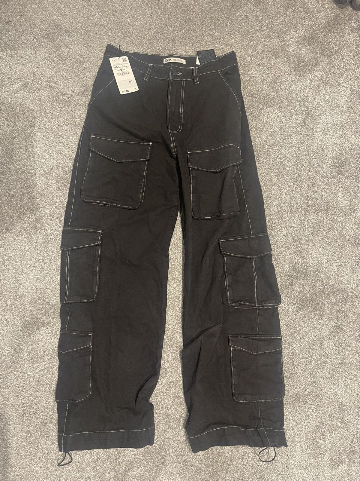 Zara Zara Relaxed Cargo Trousers Oversized Size US 31 - 1 Thumbnail
