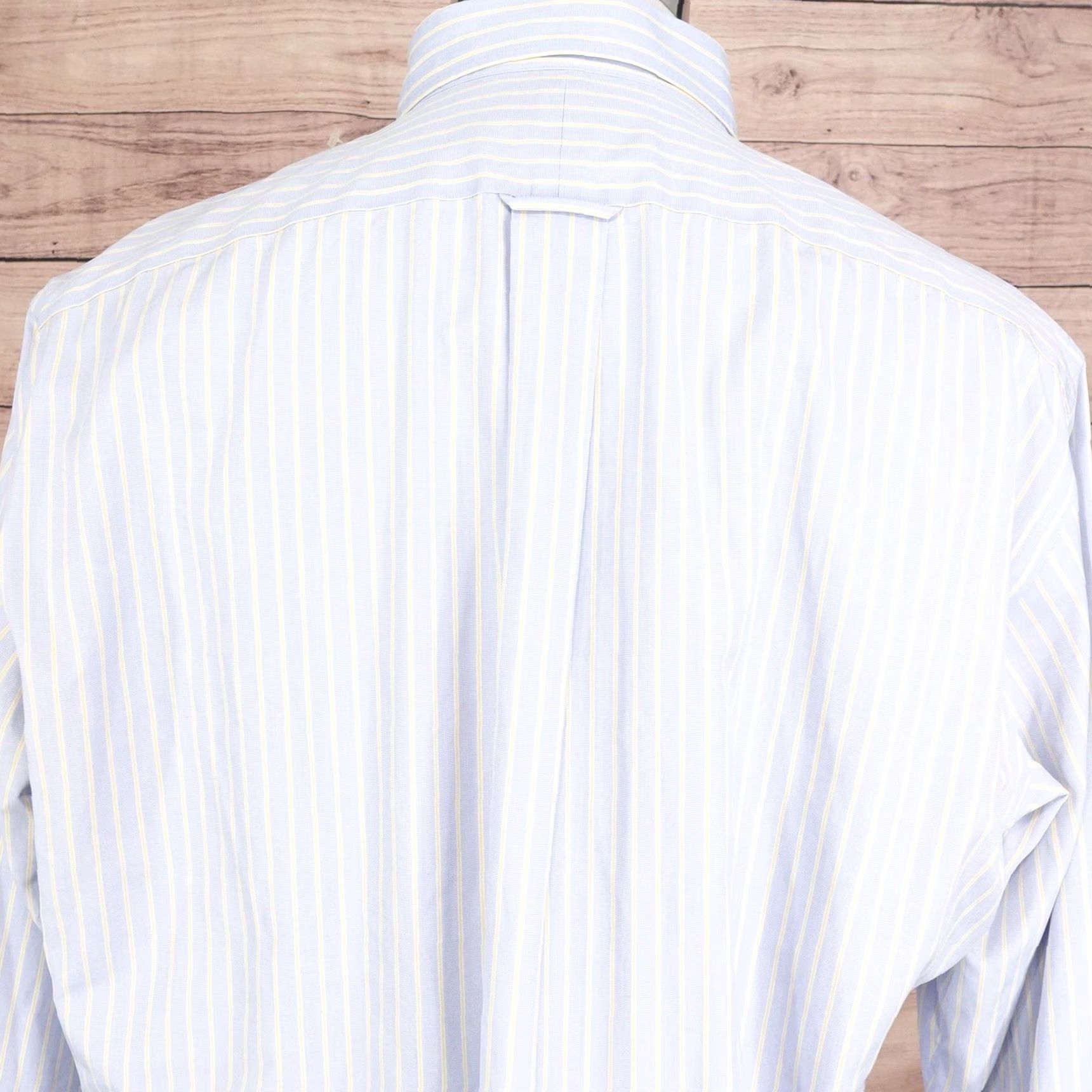 Vintage Kirkland Signature Non-Iron Dress Shirt Mens 17-33 Blue Striped Long Sleeve Button Down Size 46R - 5 Thumbnail
