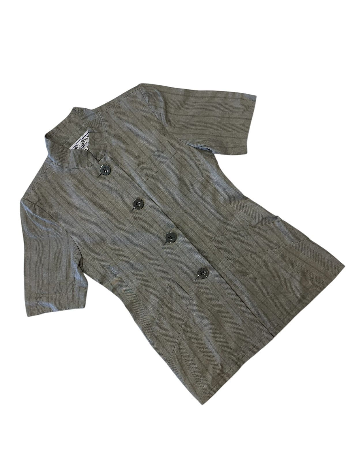 Vintage × Yves Saint Laurent Vintage Yves Saint Laurent YSL short sleeve button up Size M / US 6-8 / IT 42-44 - 3 Thumbnail