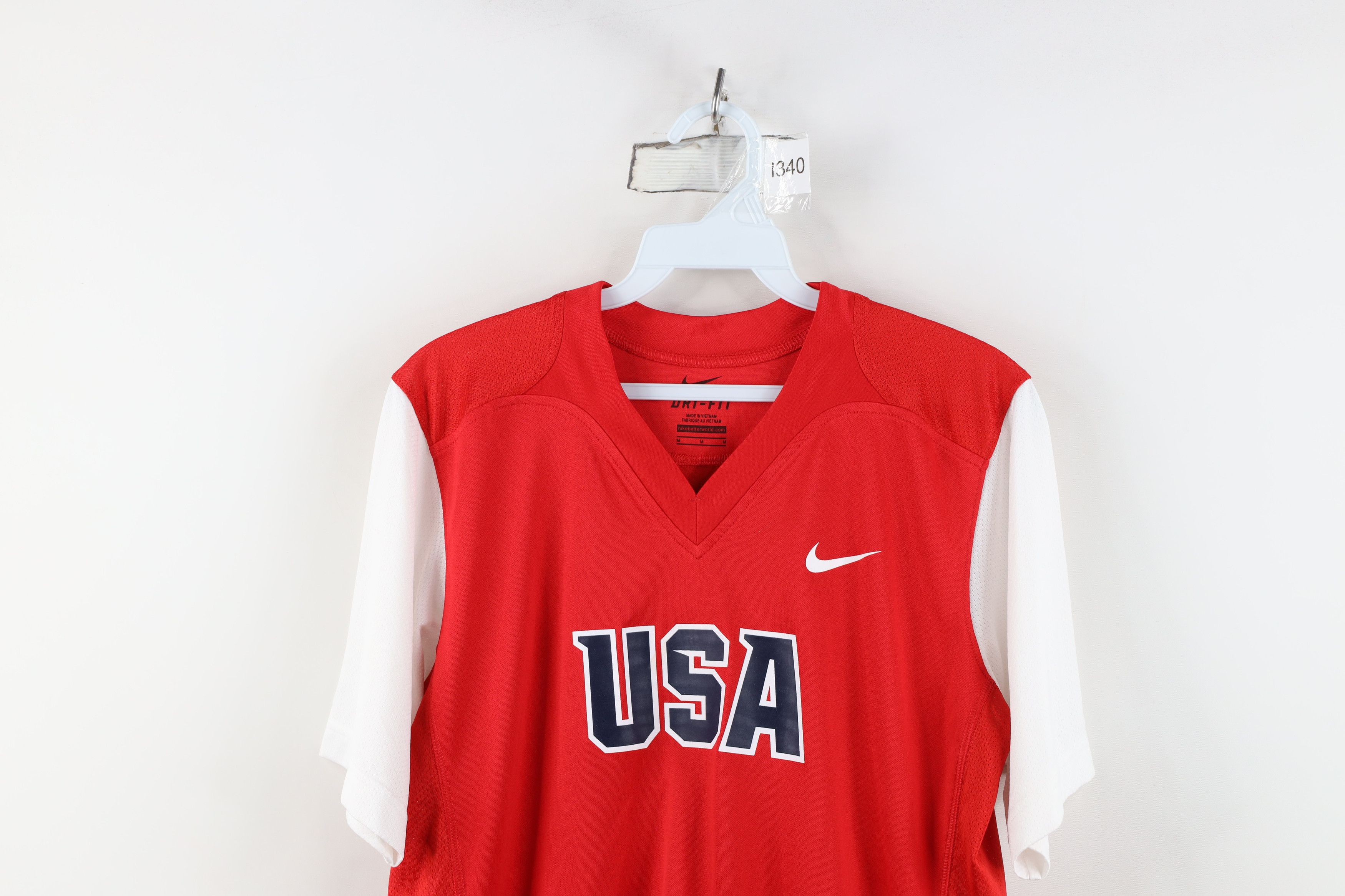 Nike Nike Issued USA Softball Short Sleeve Jersey Shirt Red #13 Size M / US 6-8 / IT 42-44 - 2 Thumbnail