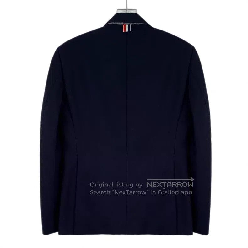 Thom Browne Thom Browne Dark Blue Wool Suit Jacket Size US XS / EU 42 / 0 - 2 Thumbnail