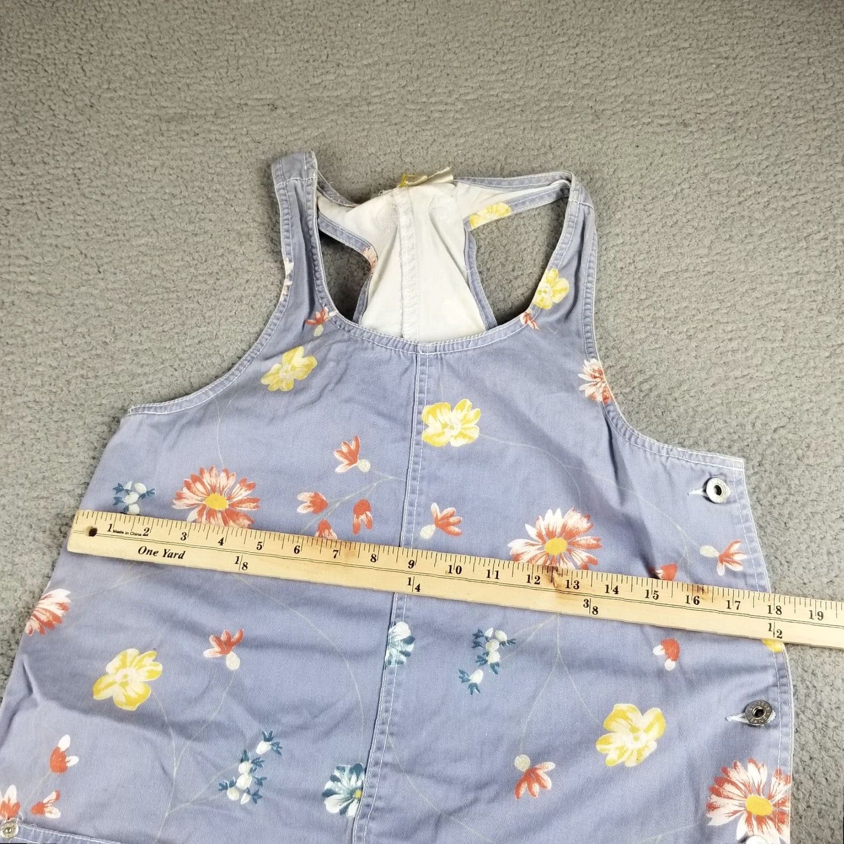 Express VINTAGE Express Denim Jumper Dress 90s Maxi Purple Floral Casual Women's Medium Size M / US 6-8 / IT 42-44 - 5 Thumbnail