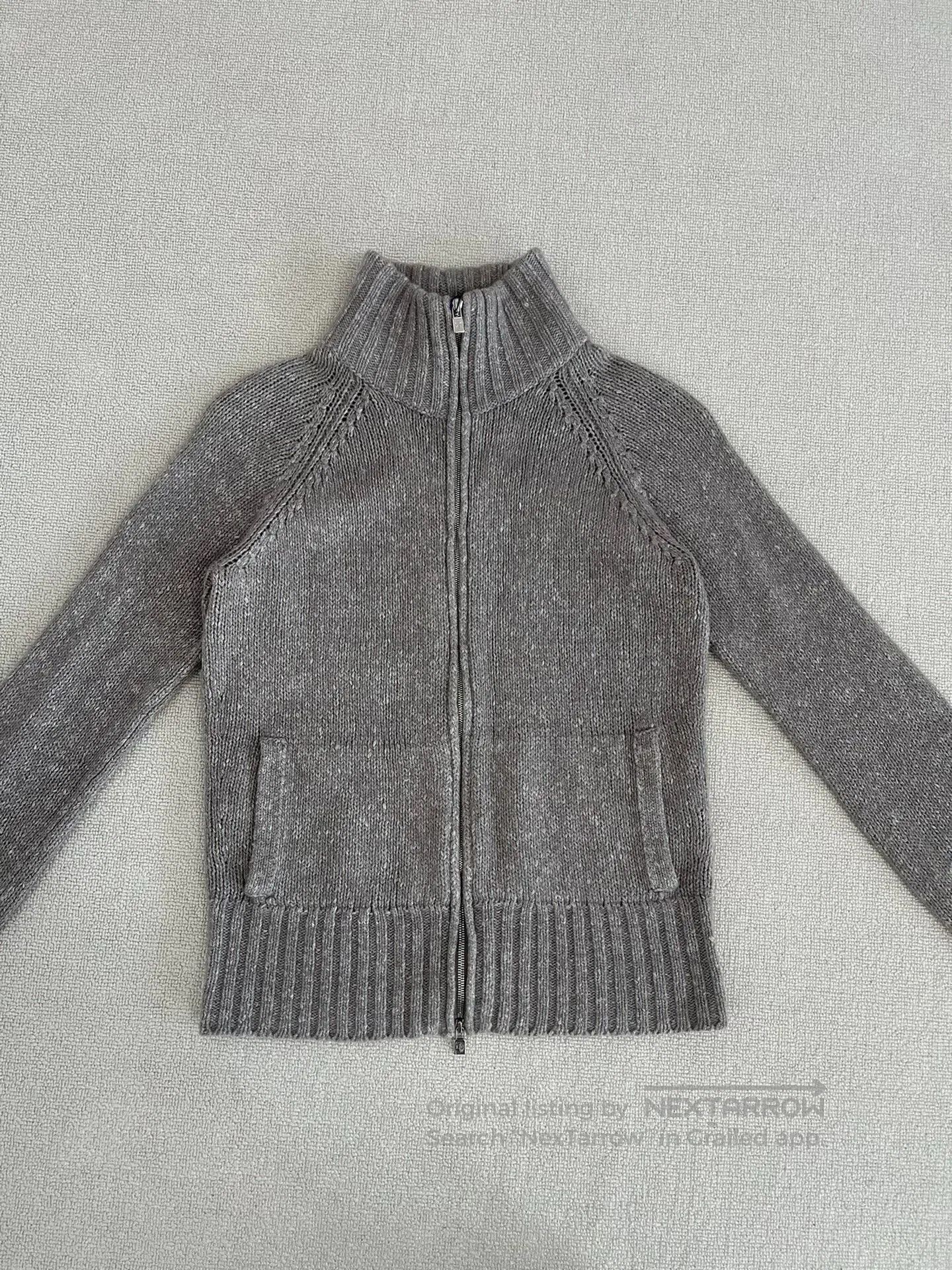 Loro Piana gray zip-up collar cashmere sweater. Size US M / EU 48-50 / 2 - 1 Thumbnail