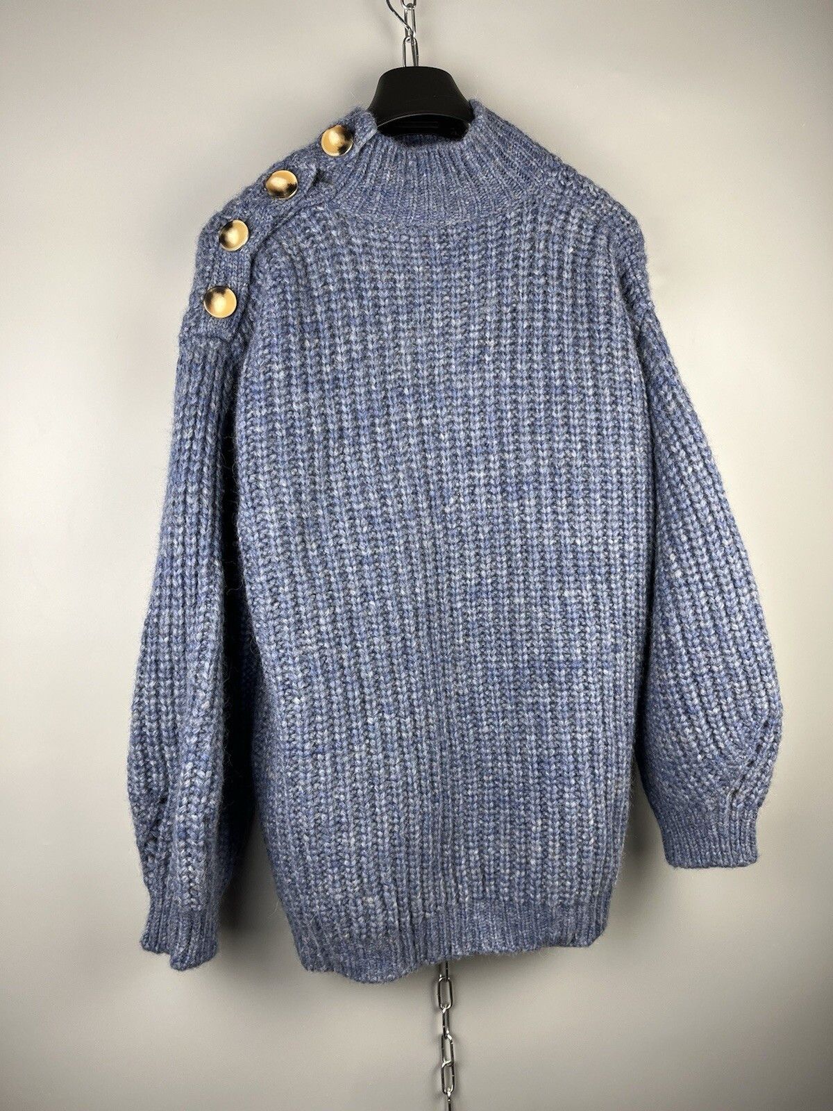 Sezane Sezane Baby Alpaca Cable Knit Oversize Sweater Pullover Size M / US 6-8 / IT 42-44 - 2 Thumbnail