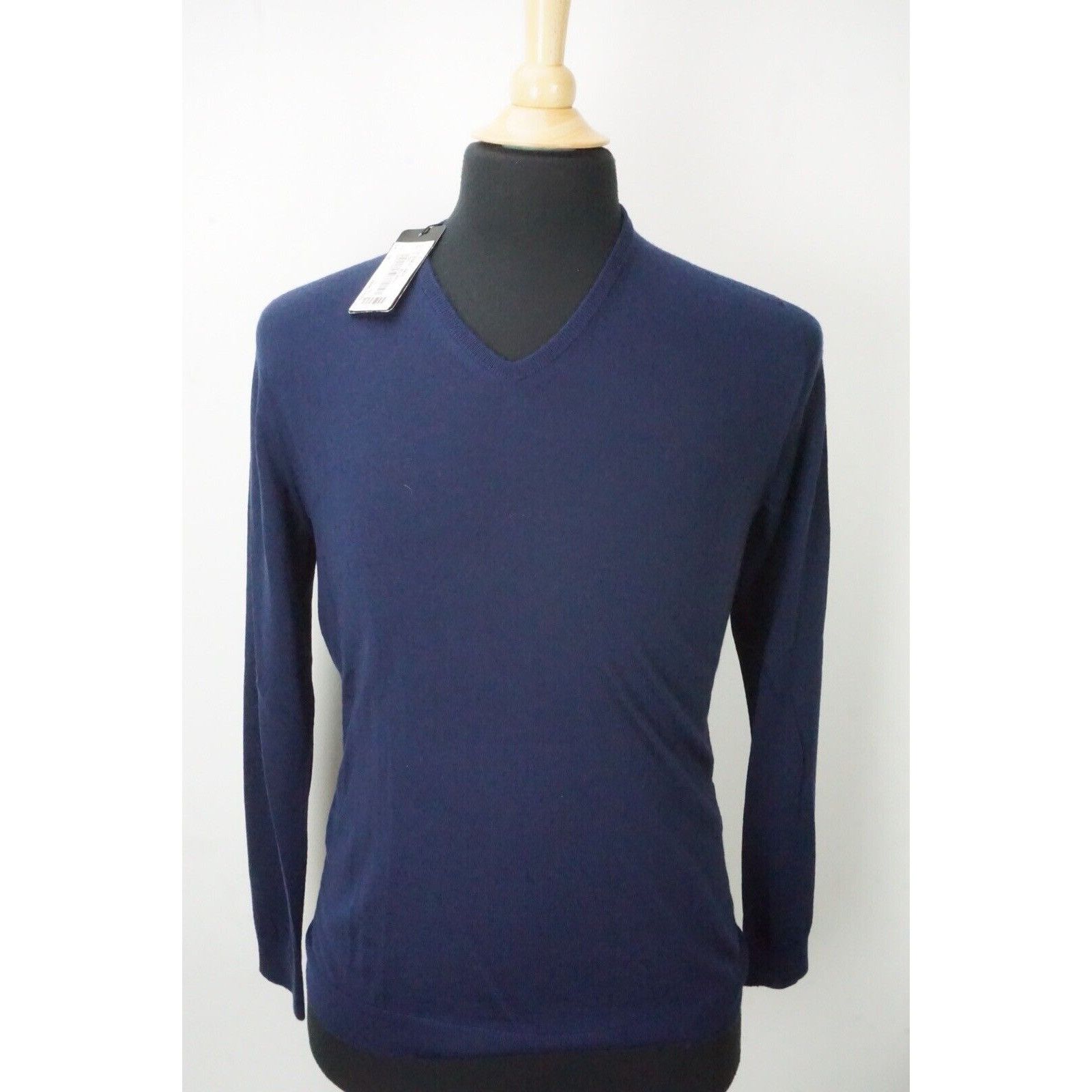 Giorgio Armani Giorgio Armani Black Label Blue 100% Pure Cashmere Woven Swe Size US M / EU 48-50 / 2 - 1 Thumbnail
