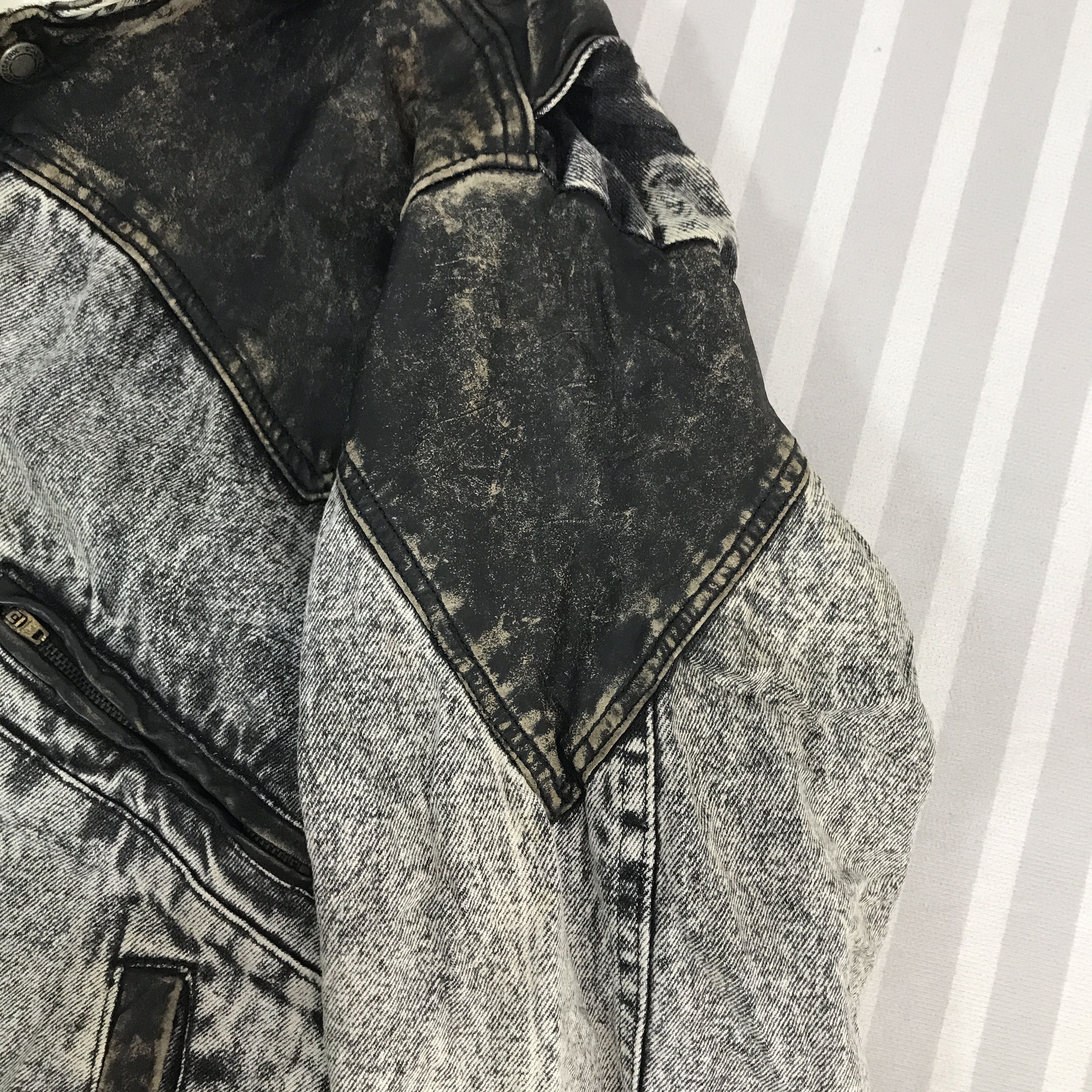 Vintage Vintage Dual Control Denim Leather Jacket Size US M / EU 48-50 / 2 - 12 Thumbnail