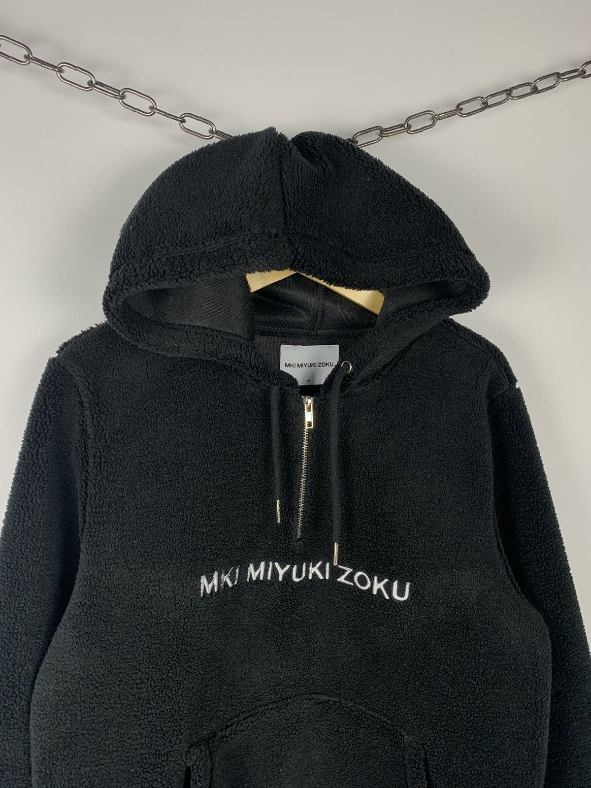 Mki Miyuki Zoku MKI-MIYUKI-ZOKU Fleece Hoodie Avant-Garde 1/3 Zip Size US M / EU 48-50 / 2 - 2 Thumbnail