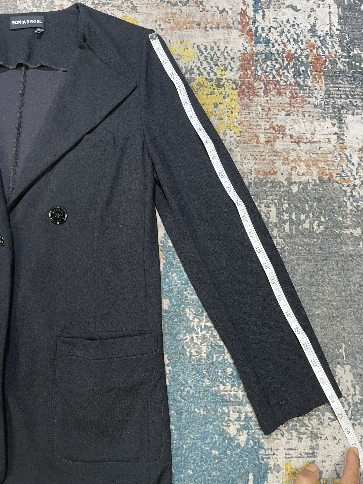 Sonia Rykiel Sonia Rykiel Black Rayon Stretch Jacket Size M / US 6-8 / IT 42-44 - 8 Thumbnail