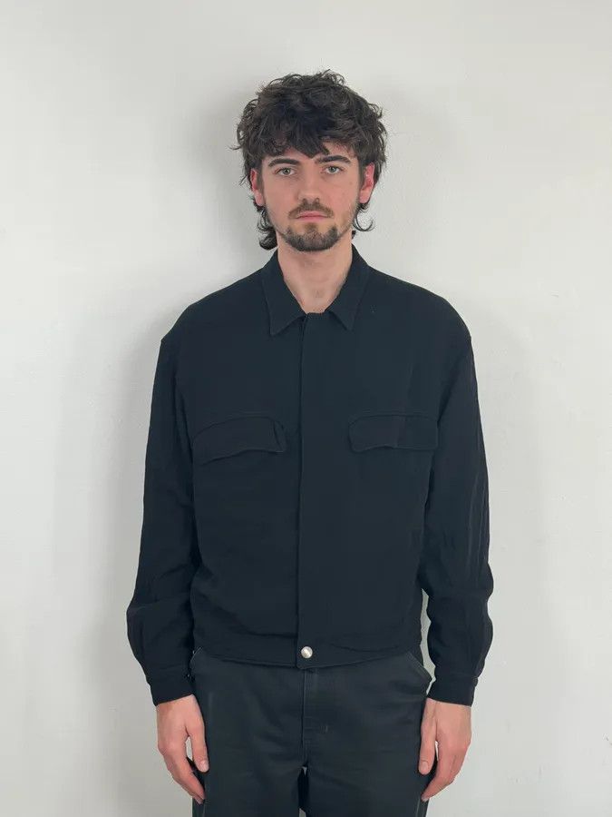 Claude Montana 1990s Claude Montana Black Buttoned Jacket Size US M / EU 48-50 / 2 - 2 Thumbnail