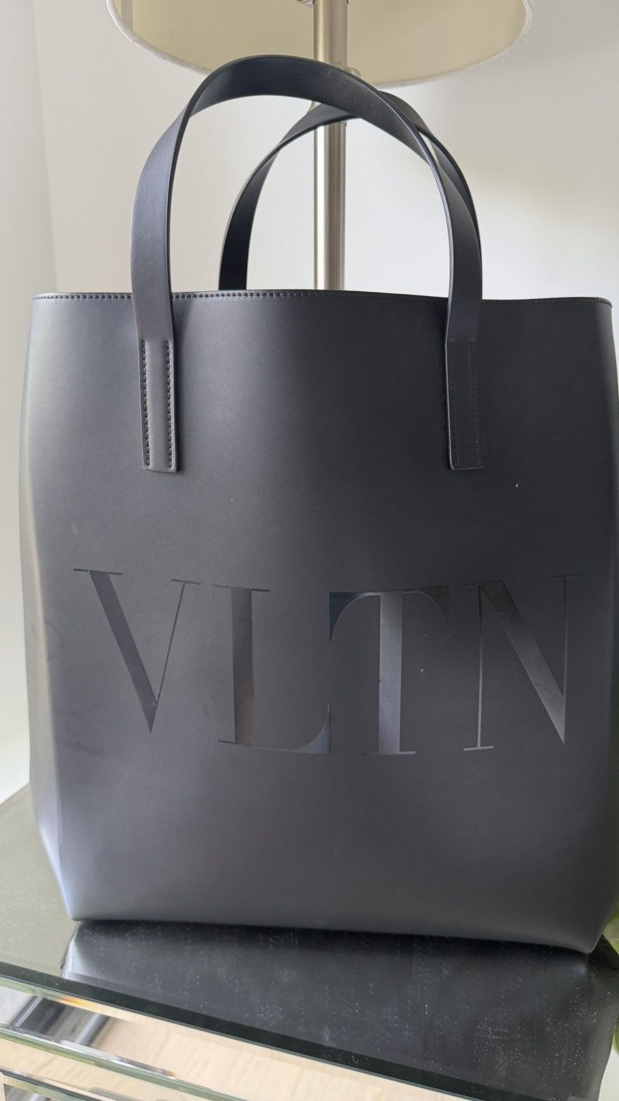 Valentino Valentino Garavani VLTN Black Leather Tote Bag w/ Pouch Size ONE SIZE - 1 Thumbnail