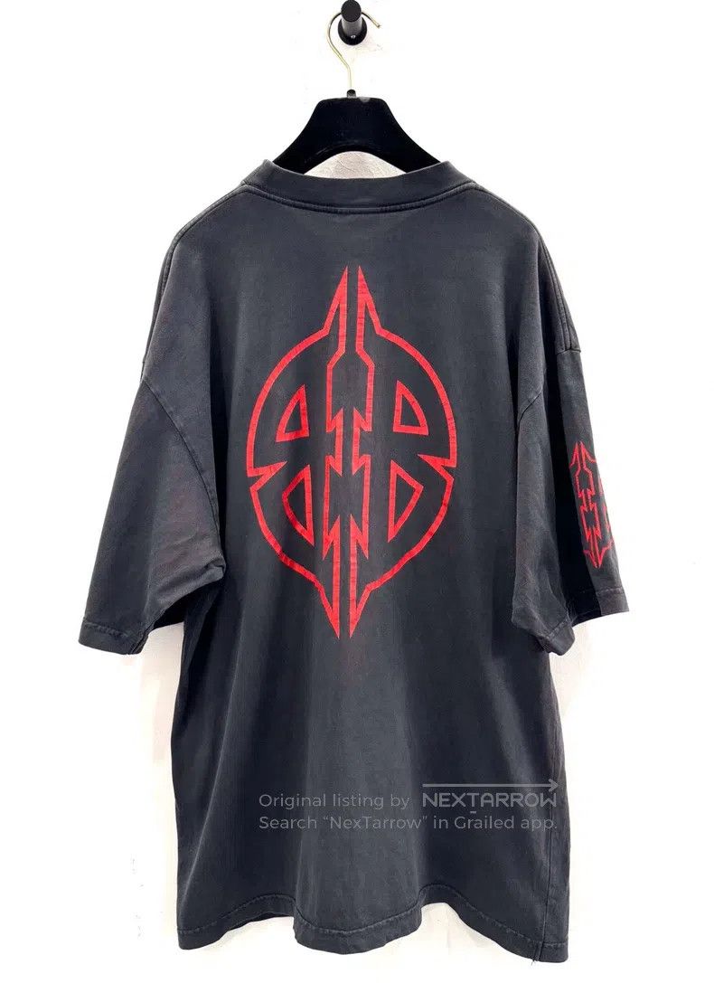 Balenciaga Balenciaga Red Double B Letter Logo Black Short Sleeve Size US S / EU 44-46 / 1 - 3 Thumbnail