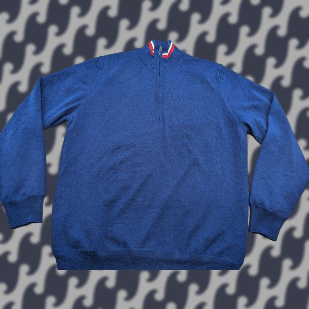 Colmar COLMAR Sweater Mens Large Windstopper Wool Blend 1/4 Zip Thermo Blue Casual Knit Pullover Mens Size US L / EU 52-54 / 3 - 1 Thumbnail