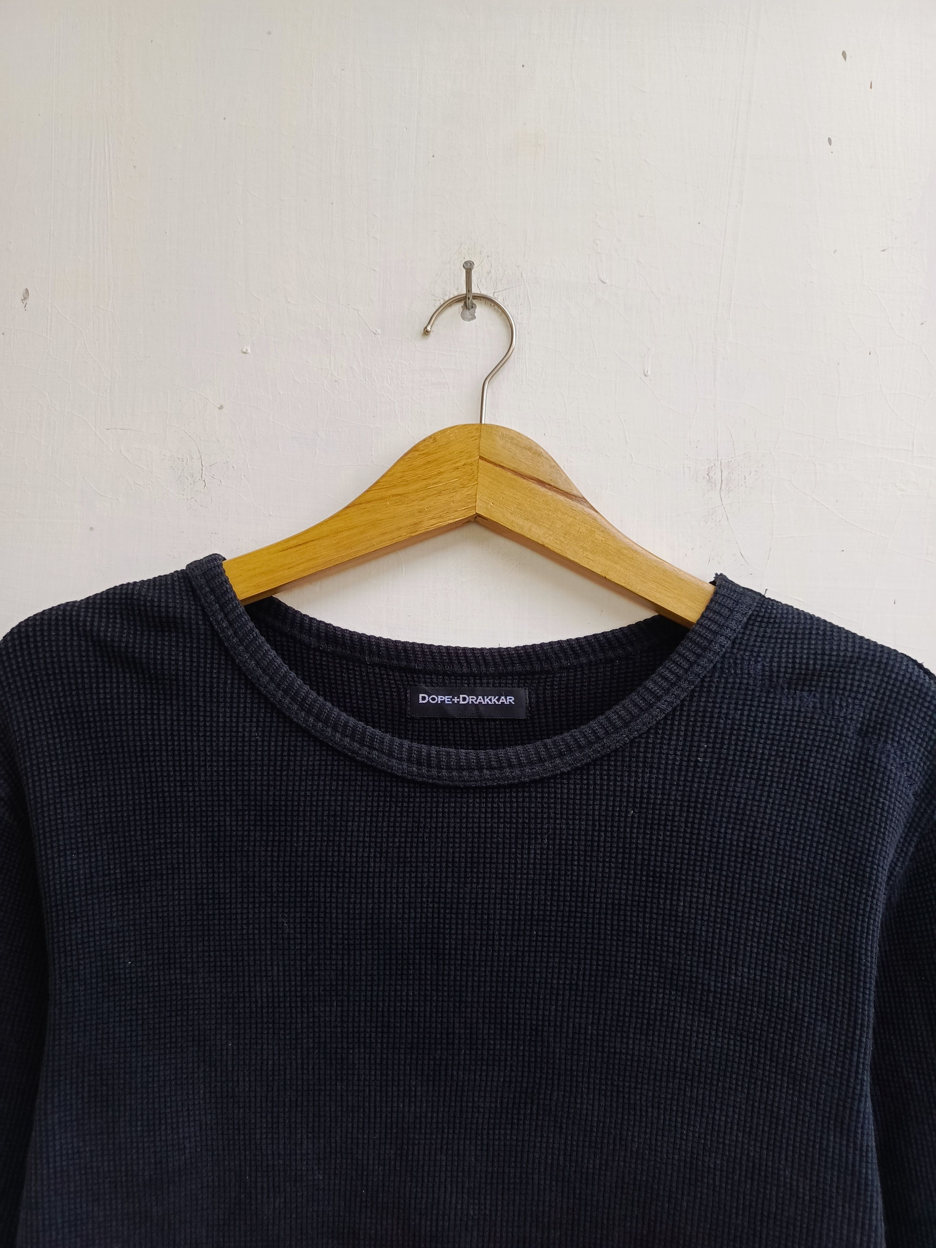 Japanese Brand Dope+Drakkar black long sleeve tshirt Size US M / EU 48-50 / 2 - 2 Thumbnail