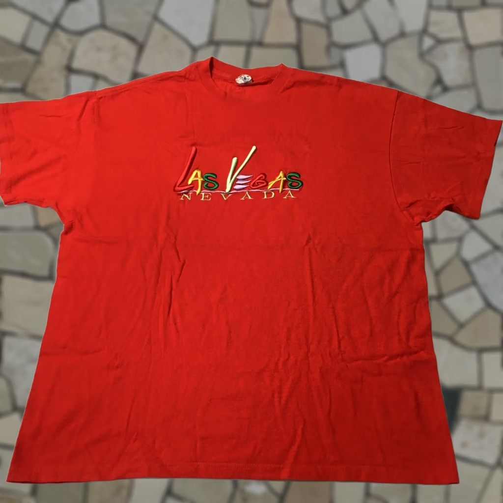 Delta VINTAGE Las Vegas Shirt Mens Red Nevada Embroidered Short Sleeve XXL Size US XXL / EU 58 / 5 - 1 Thumbnail