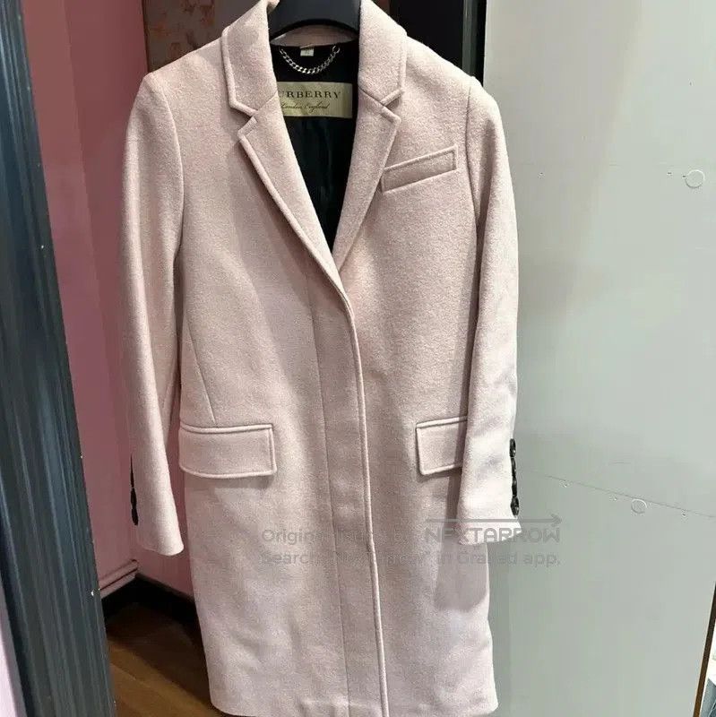 Burberry Burberry Light Pink Wool Coat for Women. Size S / US 4 / IT 40 - 1 Thumbnail