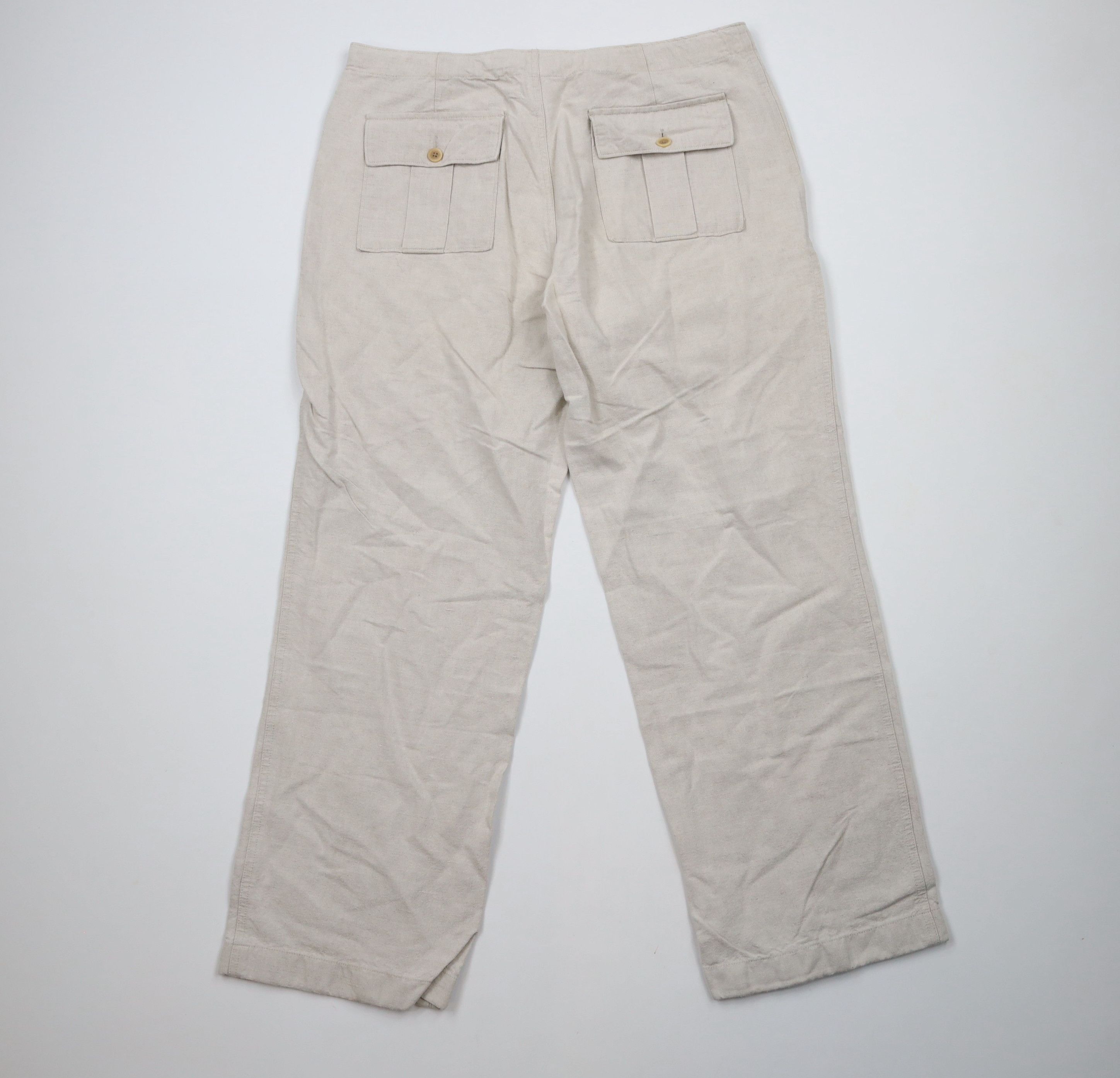 Vintage Vintage 90s Streetwear Wide Leg Harem Beach Pants Beige Size US 32 / EU 48 - 7 Thumbnail