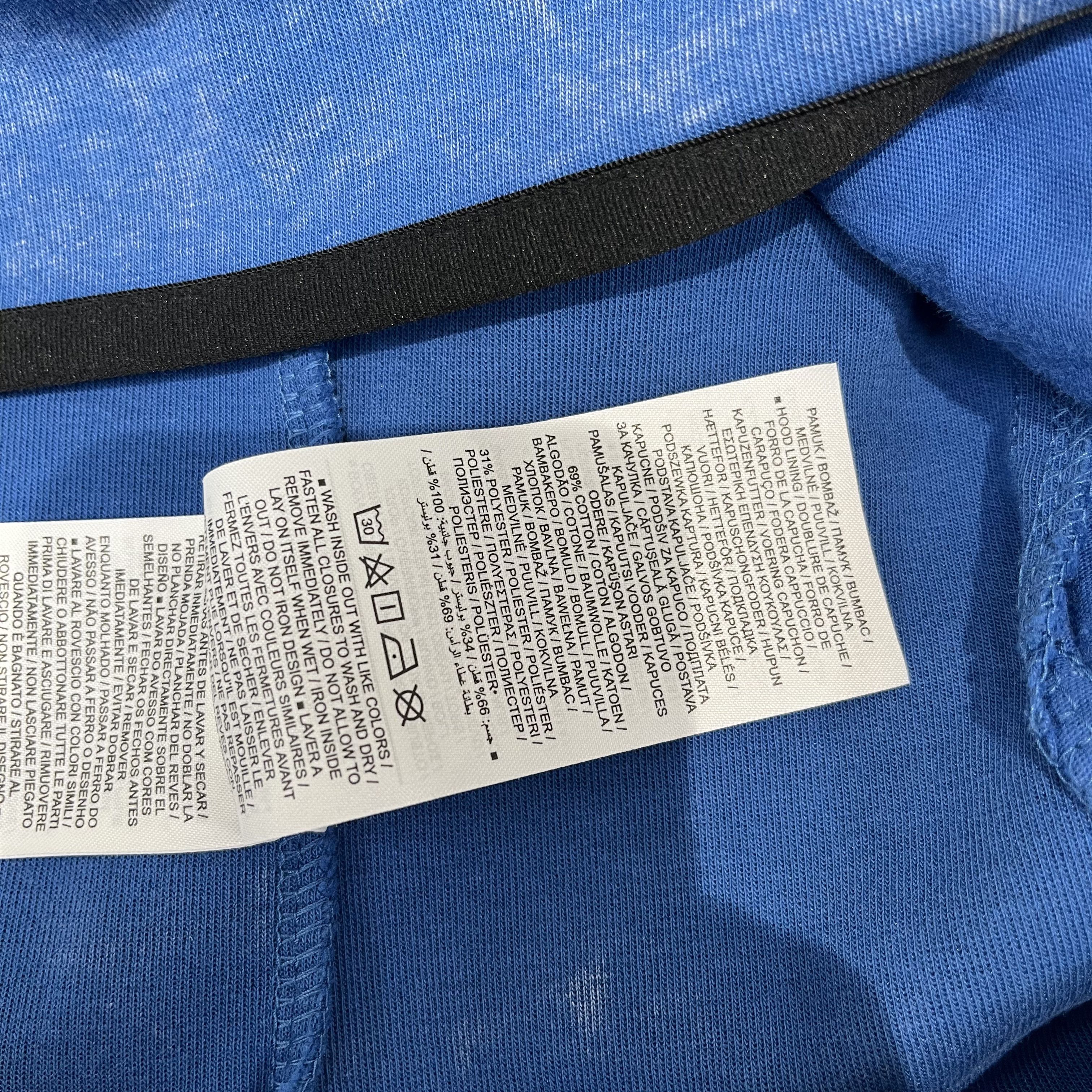 Nike Nike Tech Fleece Wash Full Zip Hoodie Dark Marina Blue/Black Size US M / EU 48-50 / 2 - 8 Thumbnail