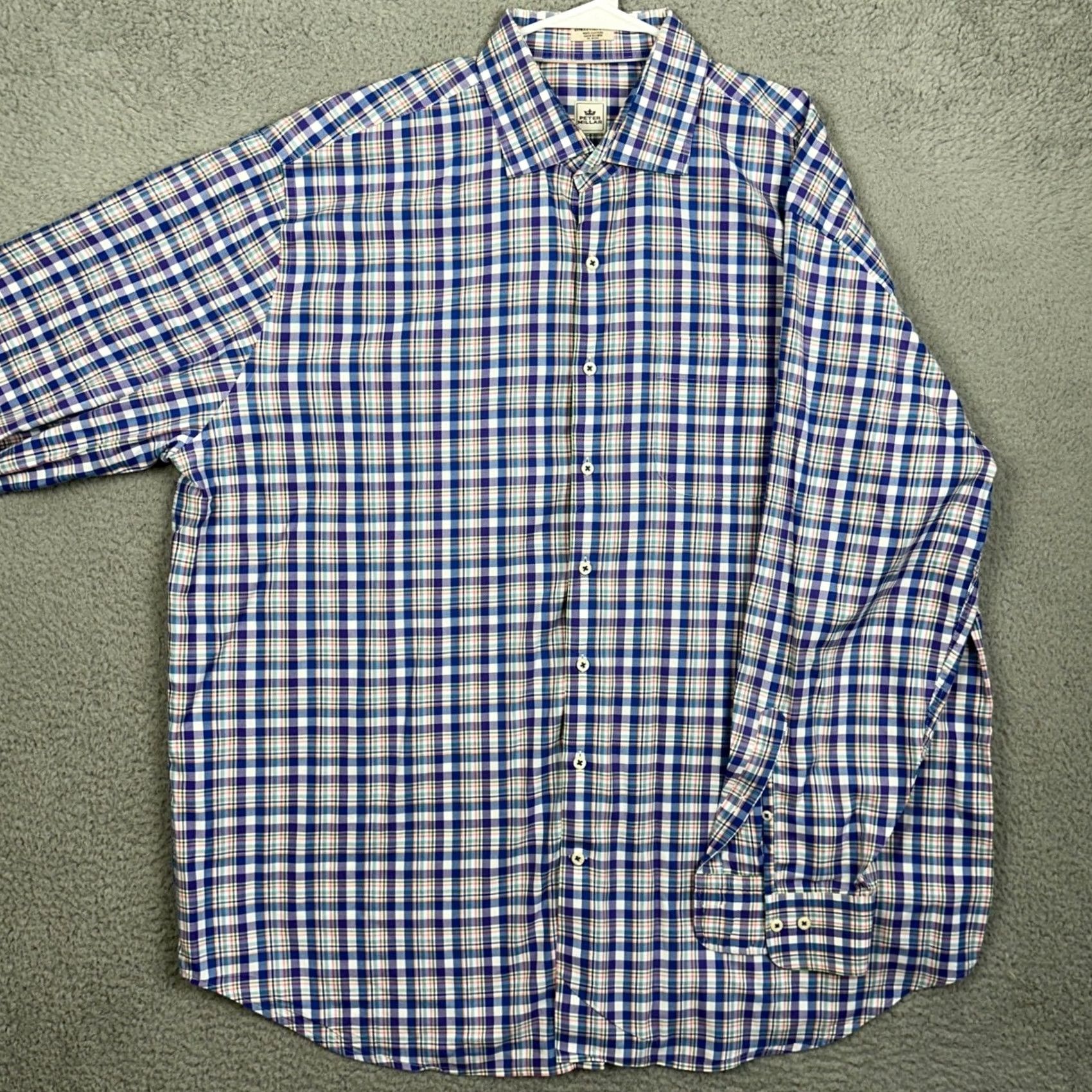 Peter Millar Peter Millar Shirt Mens 2XL Multicolor Plaid Button Up Long Sleeve Chest Pocket Casual EUC Size US XXL / EU 58 / 5 - 2 Thumbnail