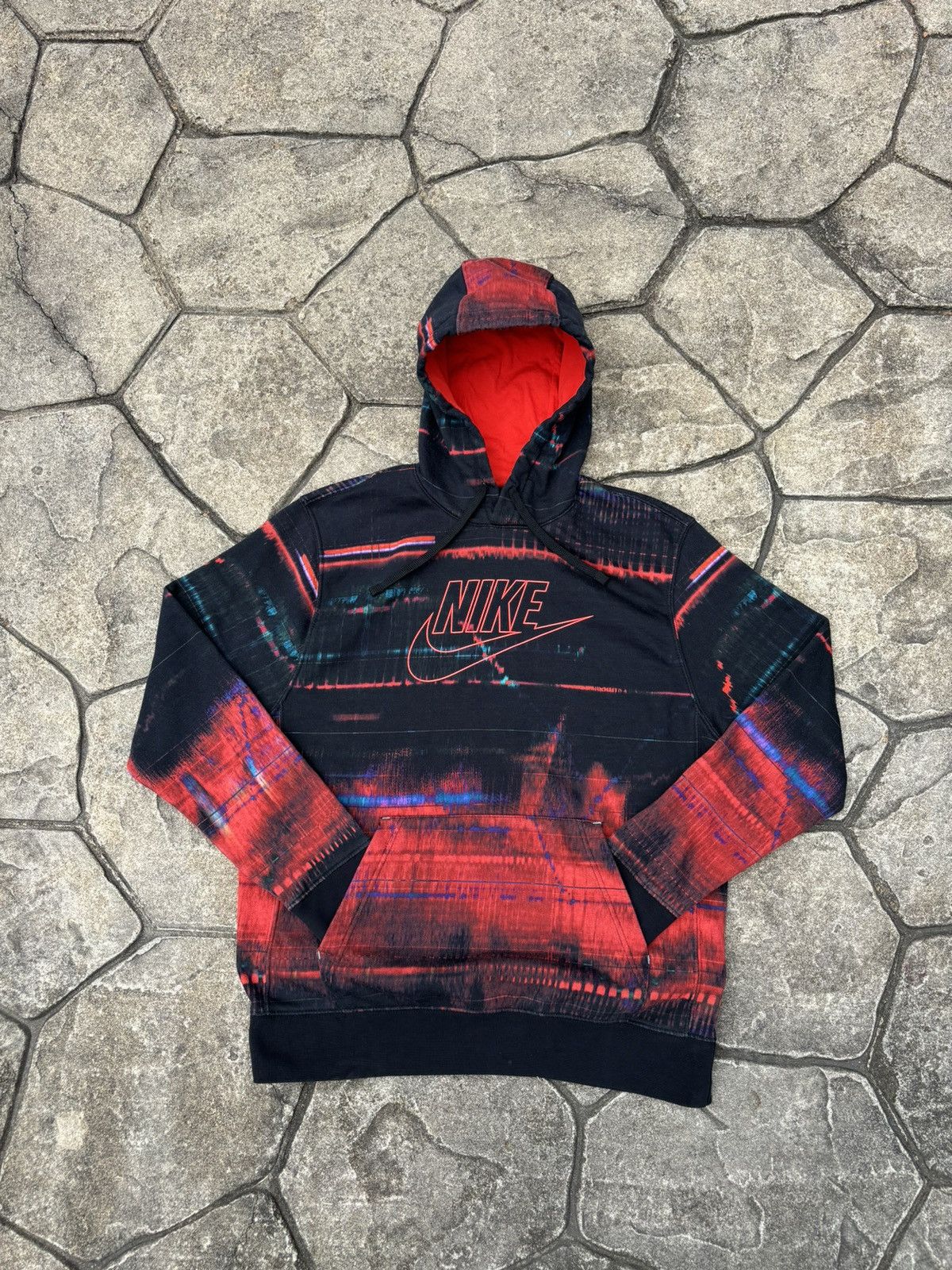 Nike × Vintage Y2K Nike Crazy Psychedelic AOP Hoodie Size US L / EU 52-54 / 3 - 1 Thumbnail