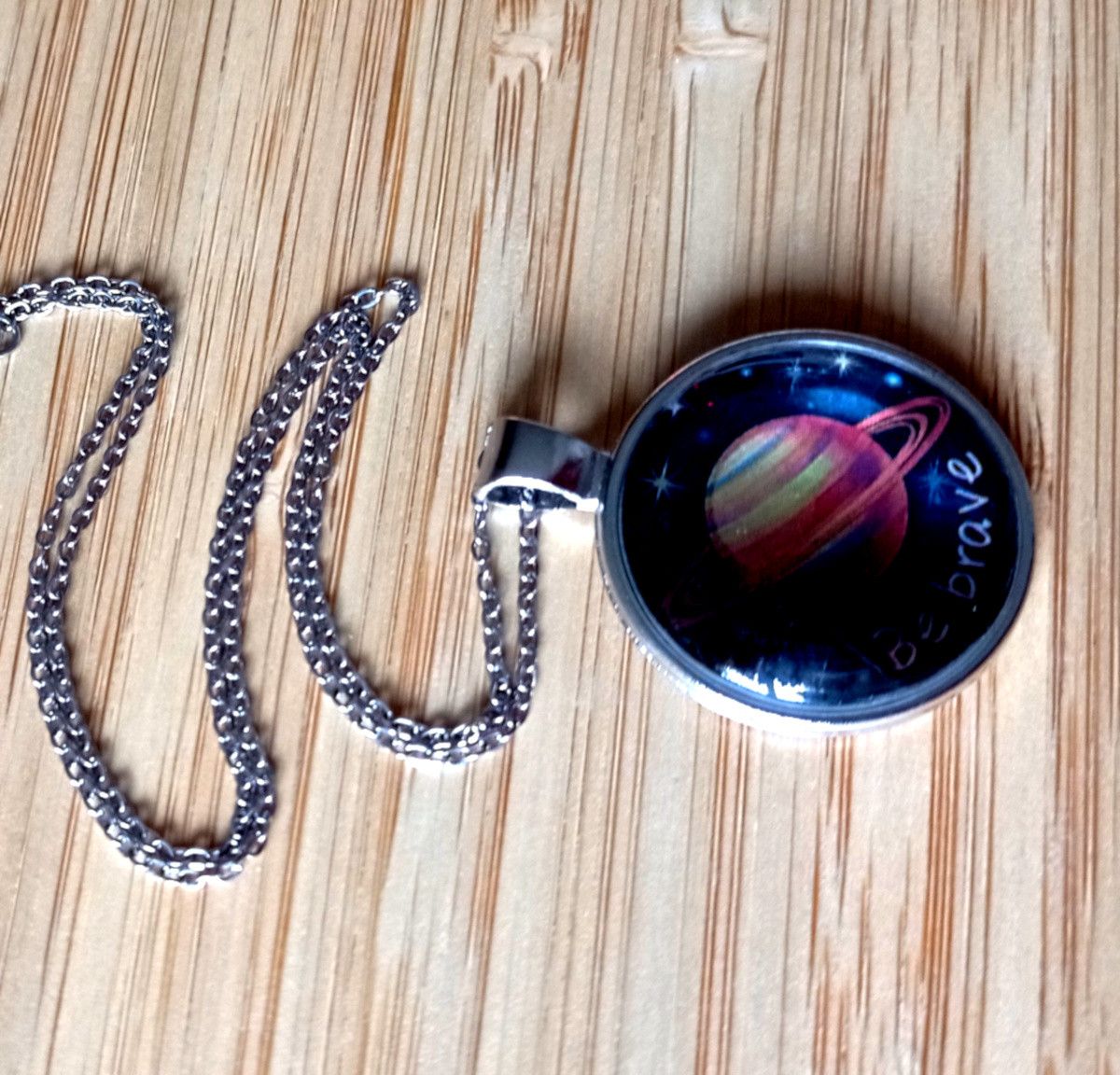 Hysteric Glamour × Japanese Brand × Vintage Punk Tiny Planet Saturn Stainless Steel Silver Necklace RARE Size ONE SIZE - 3 Thumbnail