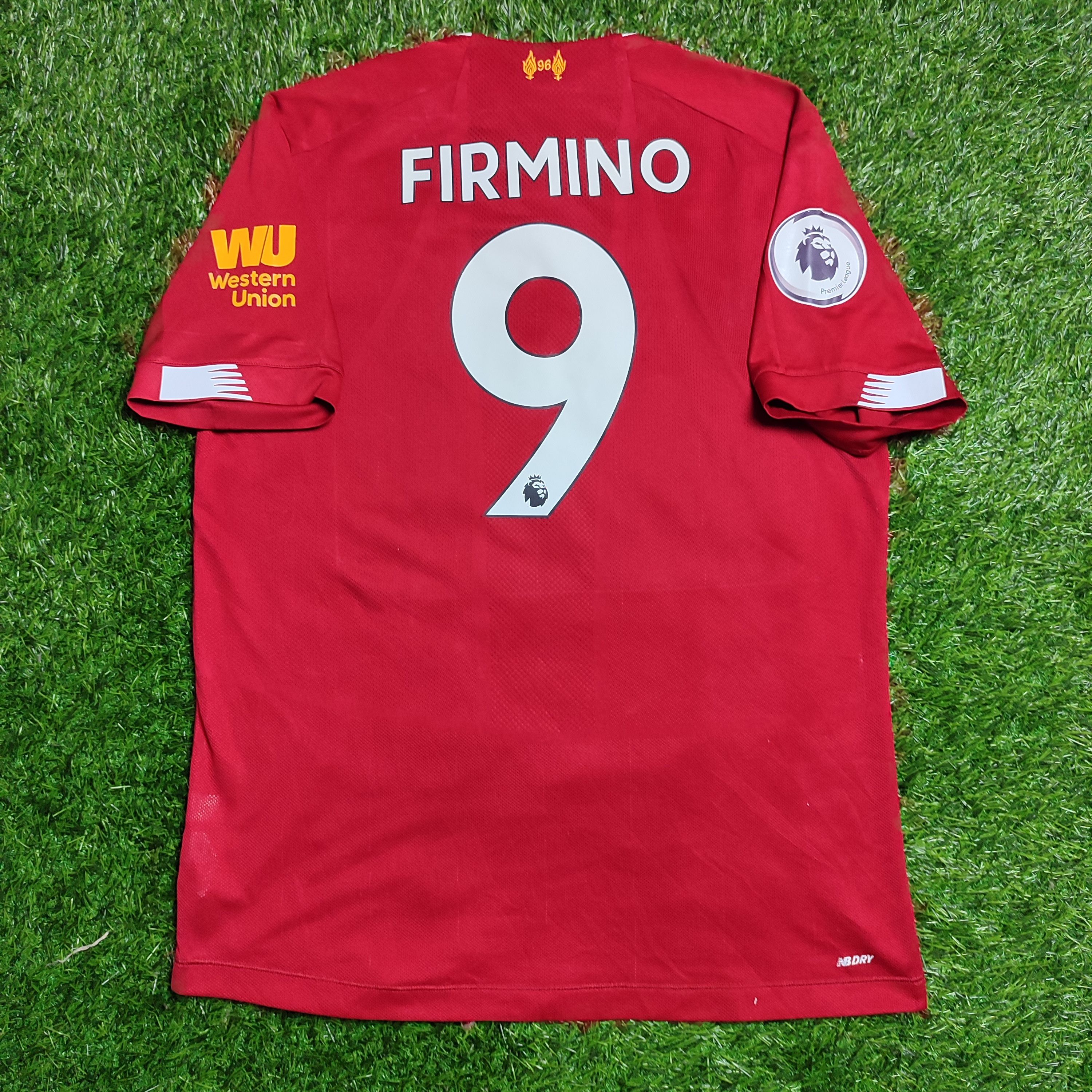 New Balance Liverpool Home 2019-20 Player Issue Firmino #9 Soccer Jersey Size US L / EU 52-54 / 3 - 2 Thumbnail