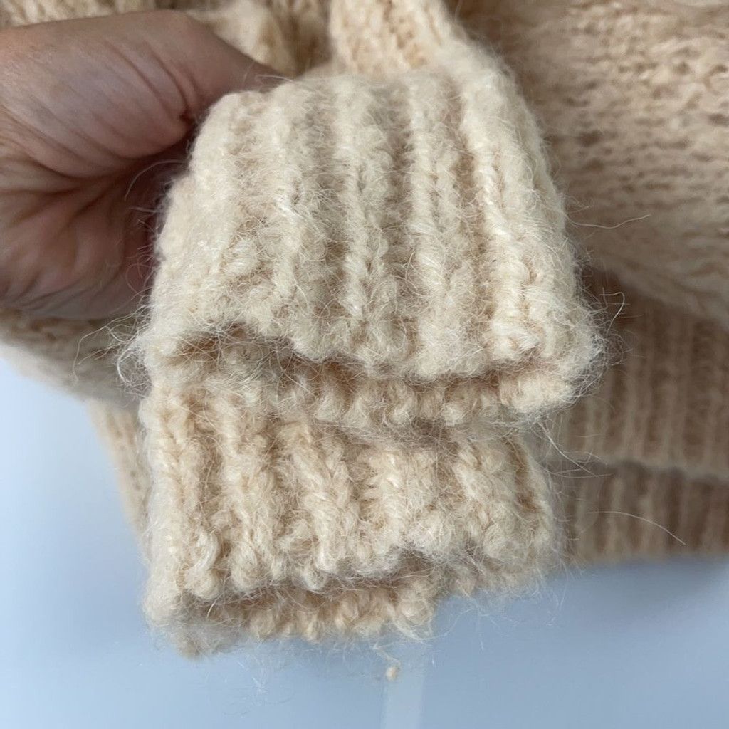 Aritzia Wilfred Lune Cream Alpaca Wool Cropped Sweater Size XXS Size XXS / US 00 / IT 34 - 11 Thumbnail